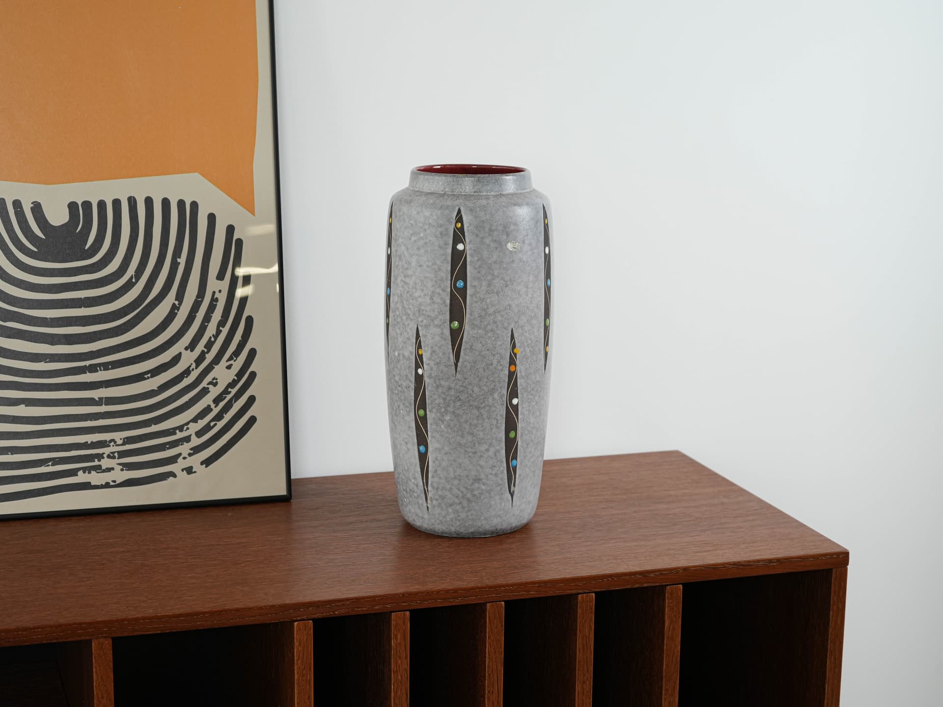 Vase, grey, ceramics, Germany, 1960s. - 313370