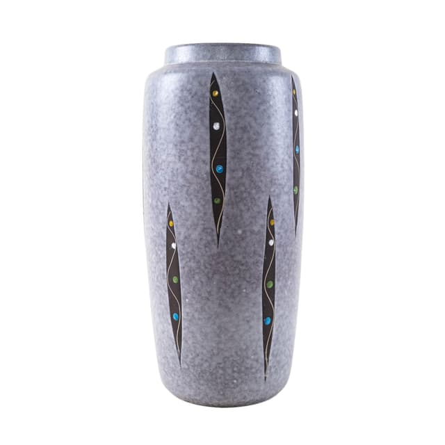 Vase, grey, ceramics, Germany, 1960s. - DIMENSION