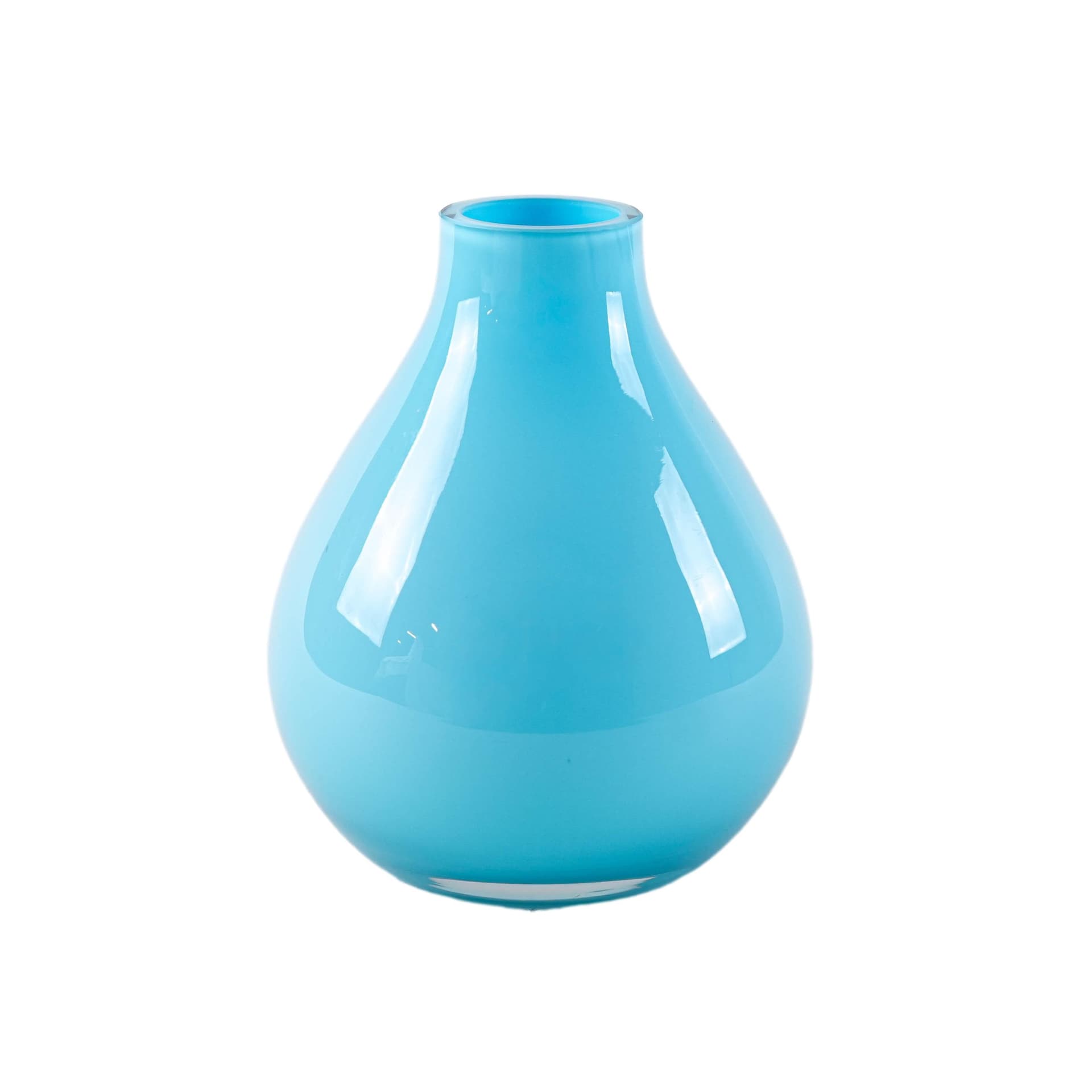 Vase, blue glass, Denmark, 1970s