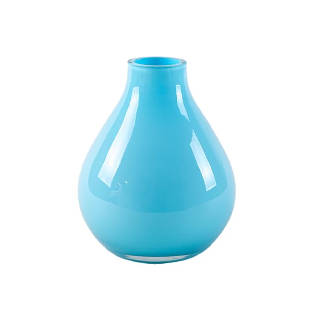 Vase, blue glass, Denmark, 1970s - DIMENSION