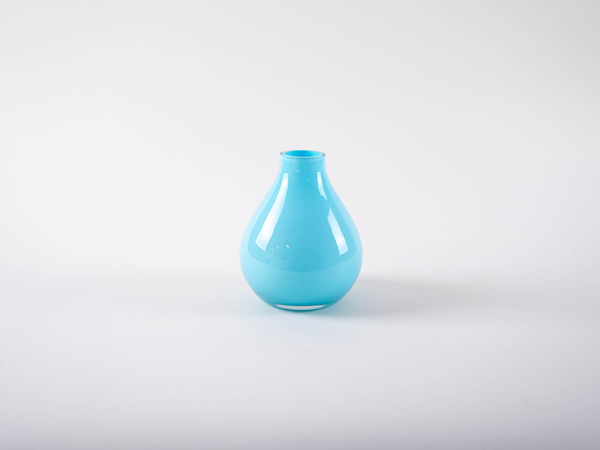 Vase, blue glass, Denmark, 1970s - 313374