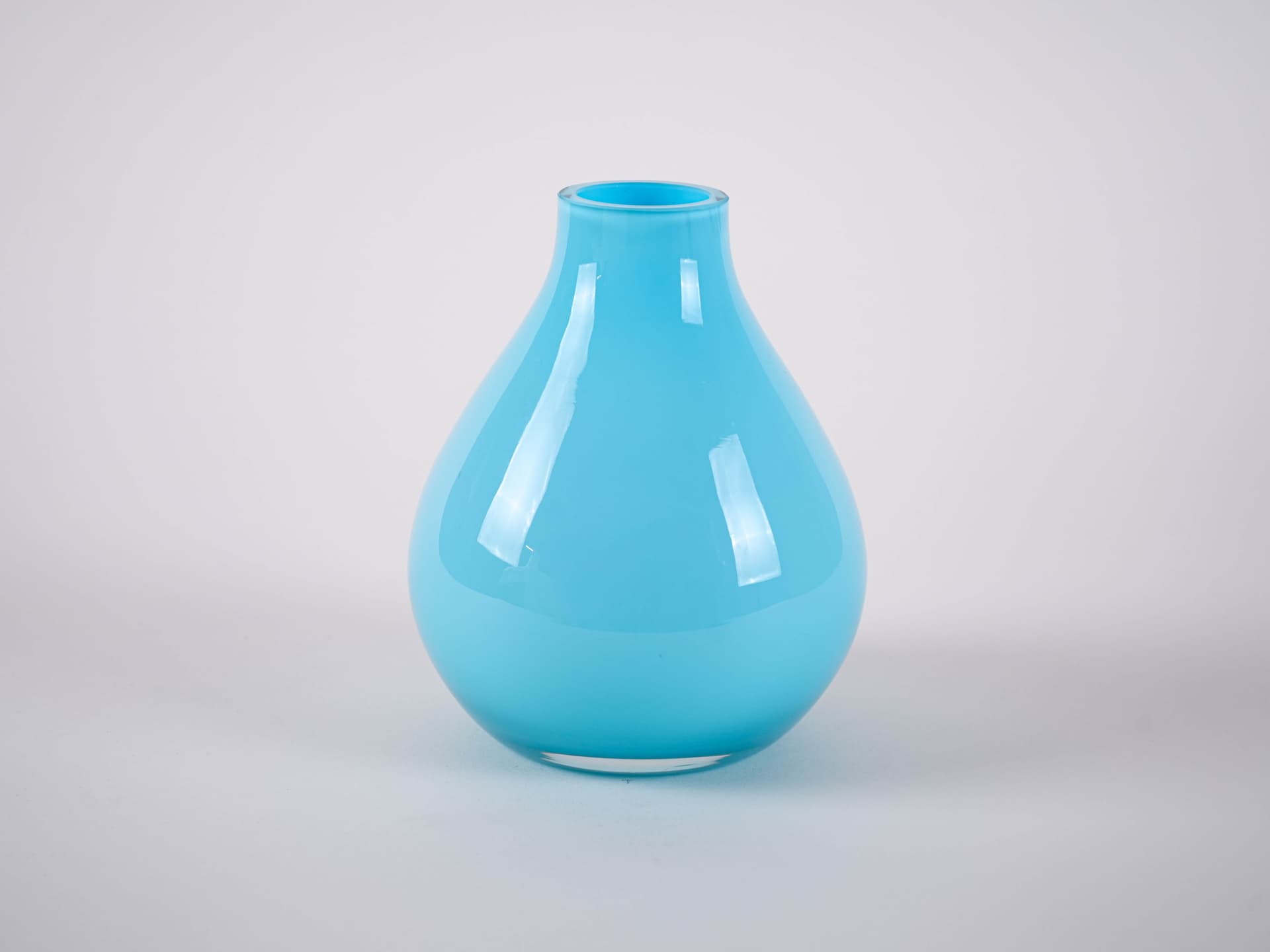 Vase, blue glass, Denmark, 1970s - 313377