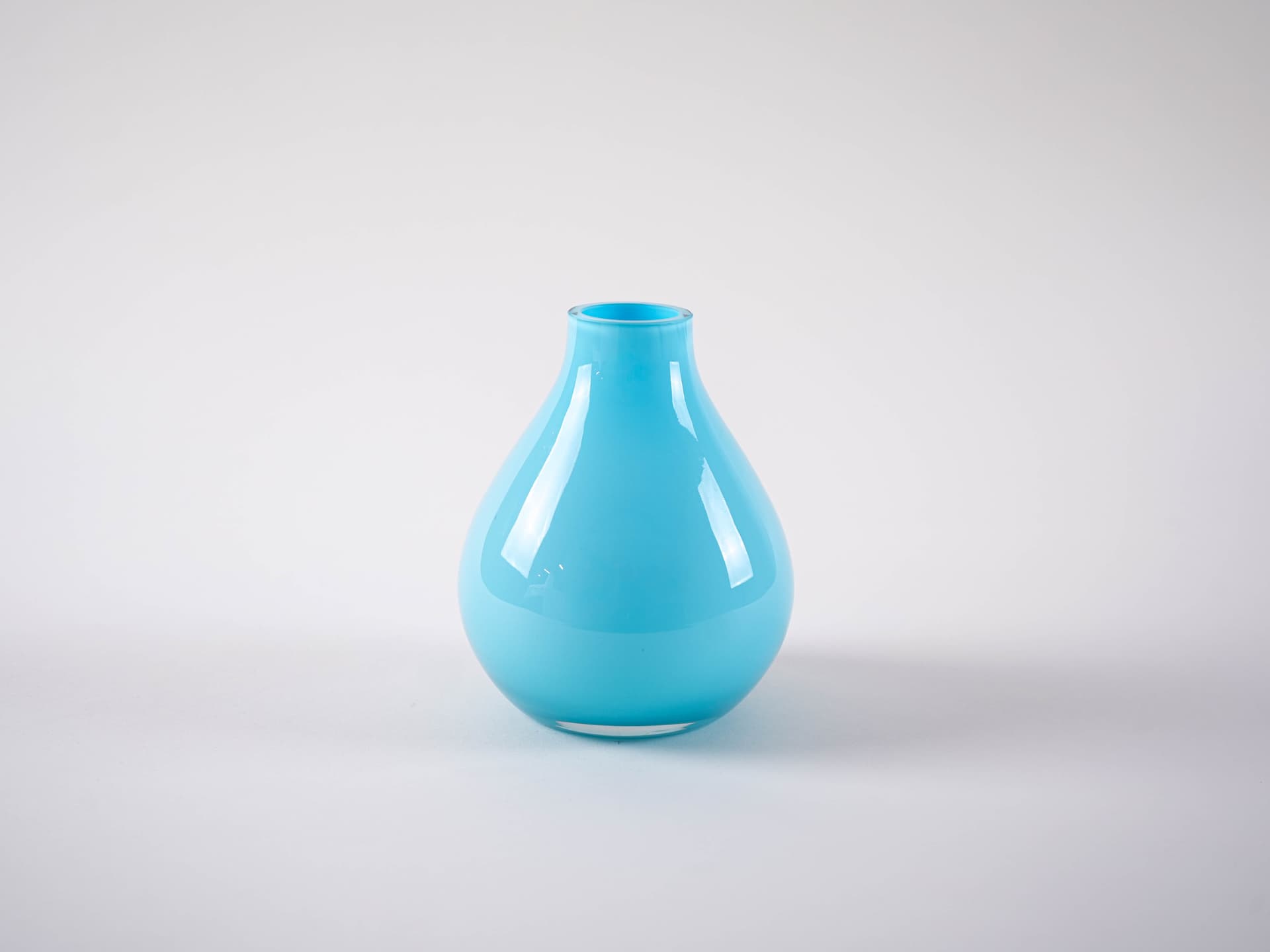 Vase, blue glass, Denmark, 1970s - 313375