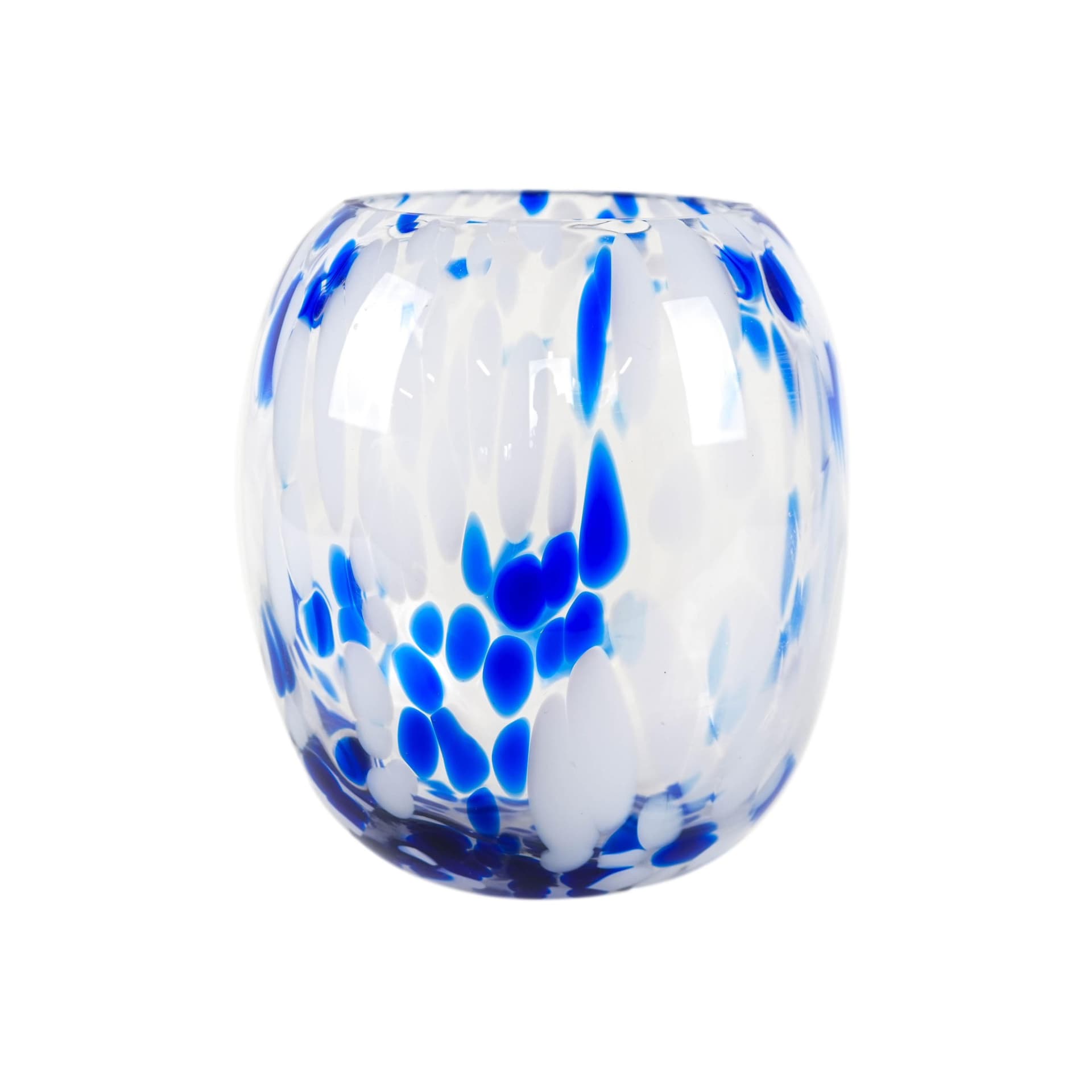 Vase, white, glass, Denmark, 1960s.