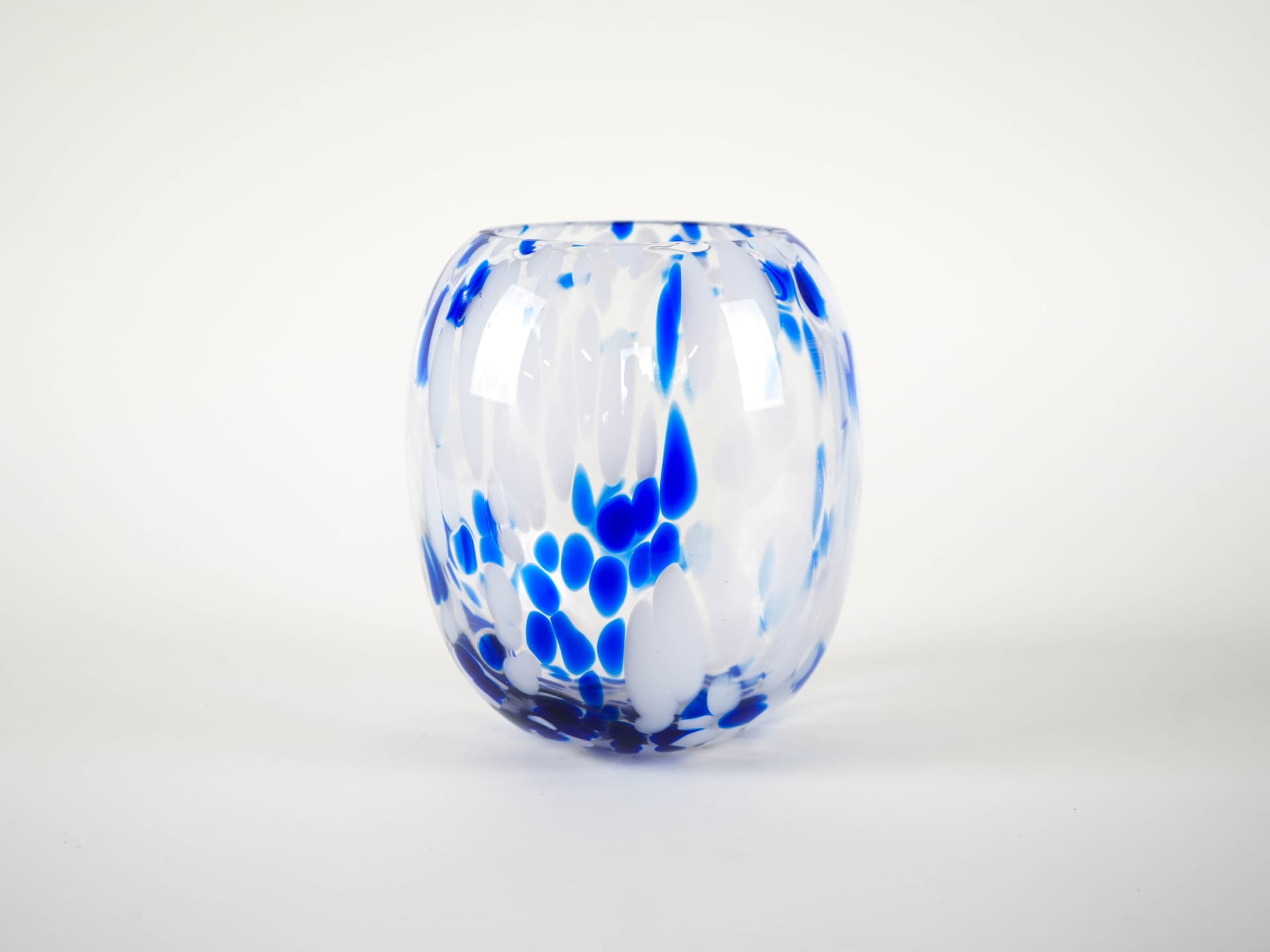Vase, white, glass, Denmark, 1960s. - 313423