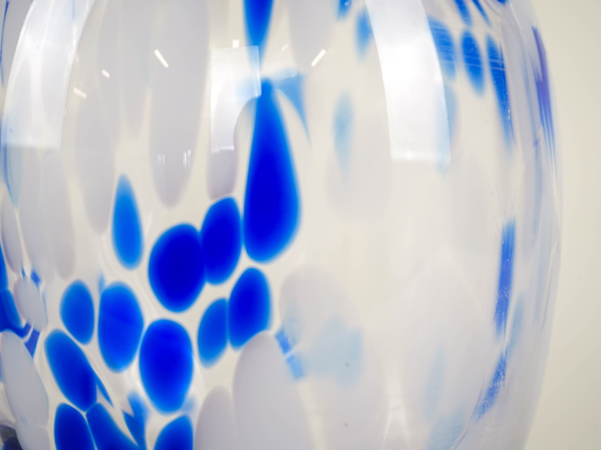 Vase, white, glass, Denmark, 1960s. - 313424