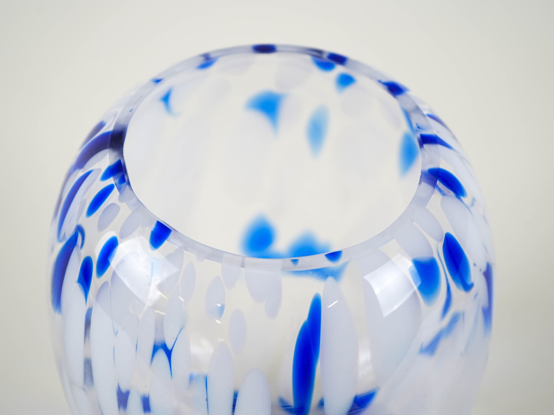 Vase, white, glass, Denmark, 1960s. - 313427