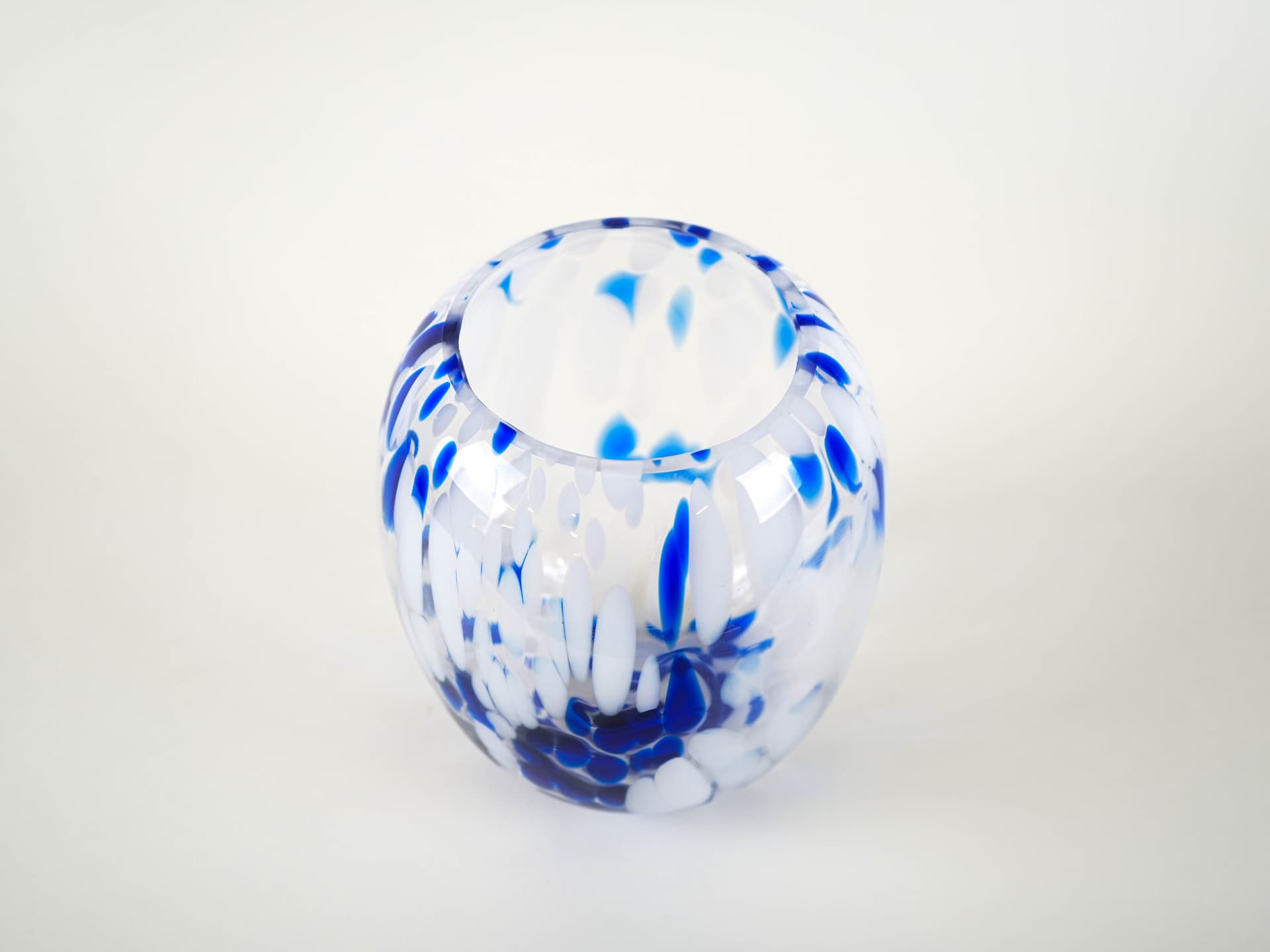 Vase, white, glass, Denmark, 1960s. - 313425