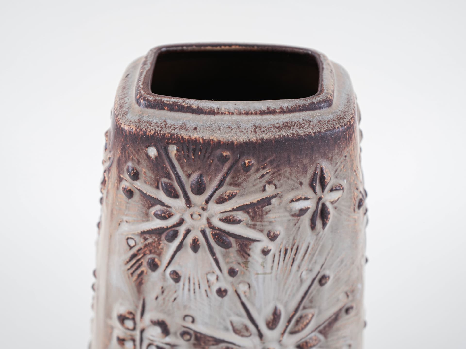 Vase, beige brown, ceramics, Germany, 1960s. - 313448