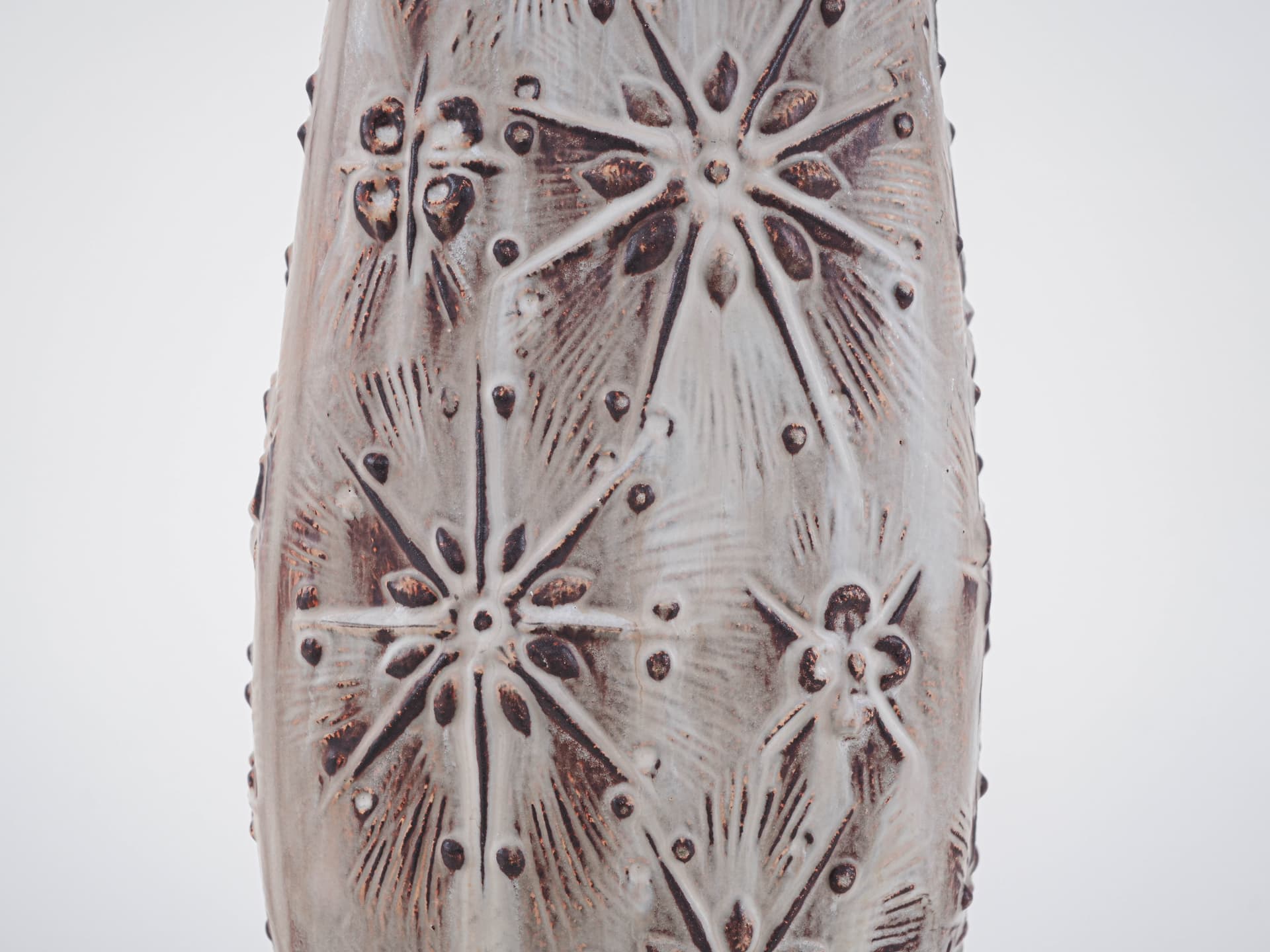 Vase, beige brown, ceramics, Germany, 1960s. - 313445