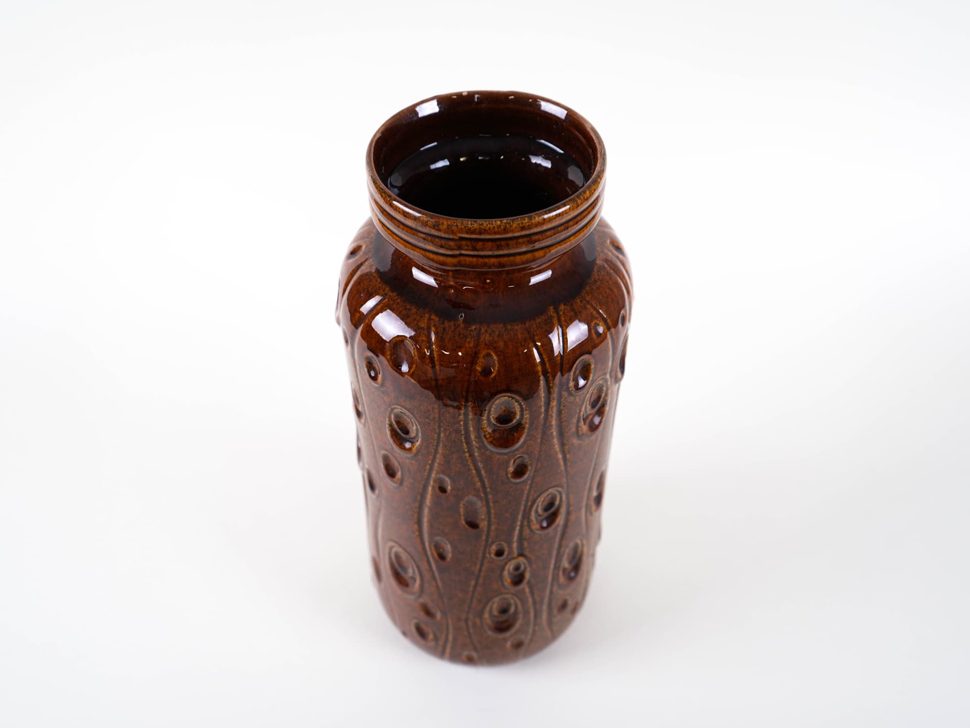Vase, brown ceramic, Germany, 1960s. - 313451