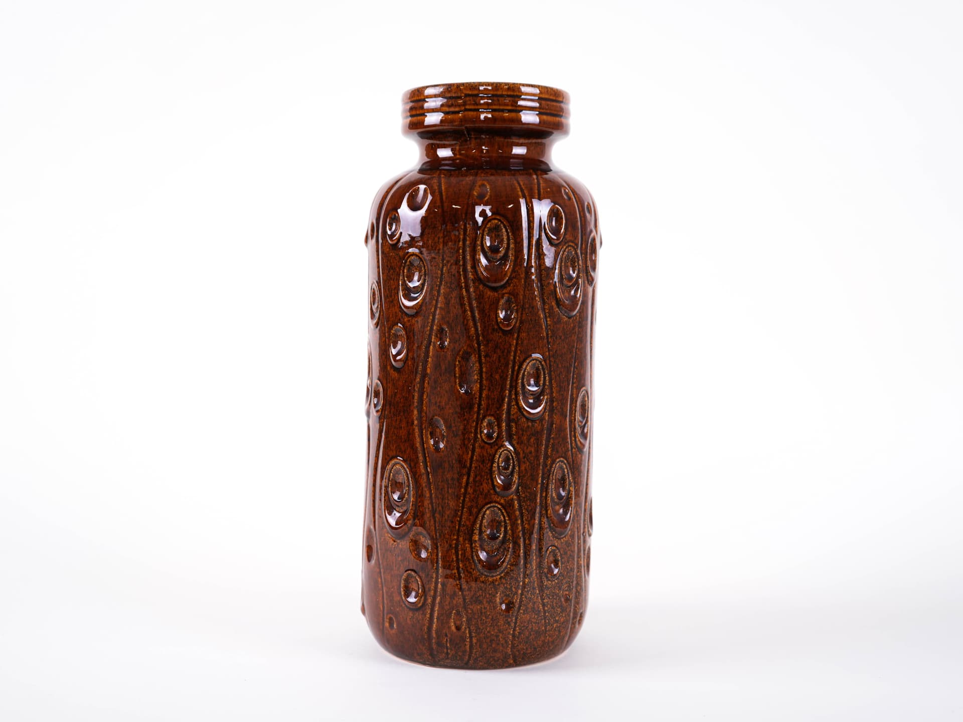 Vase, brown ceramic, Germany, 1960s. - 313454