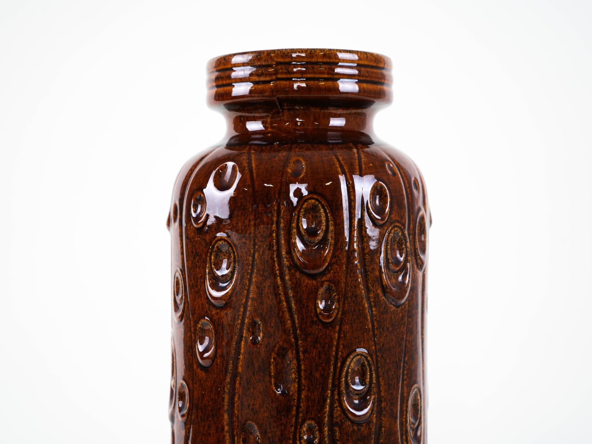 Vase, brown ceramic, Germany, 1960s. - 313455