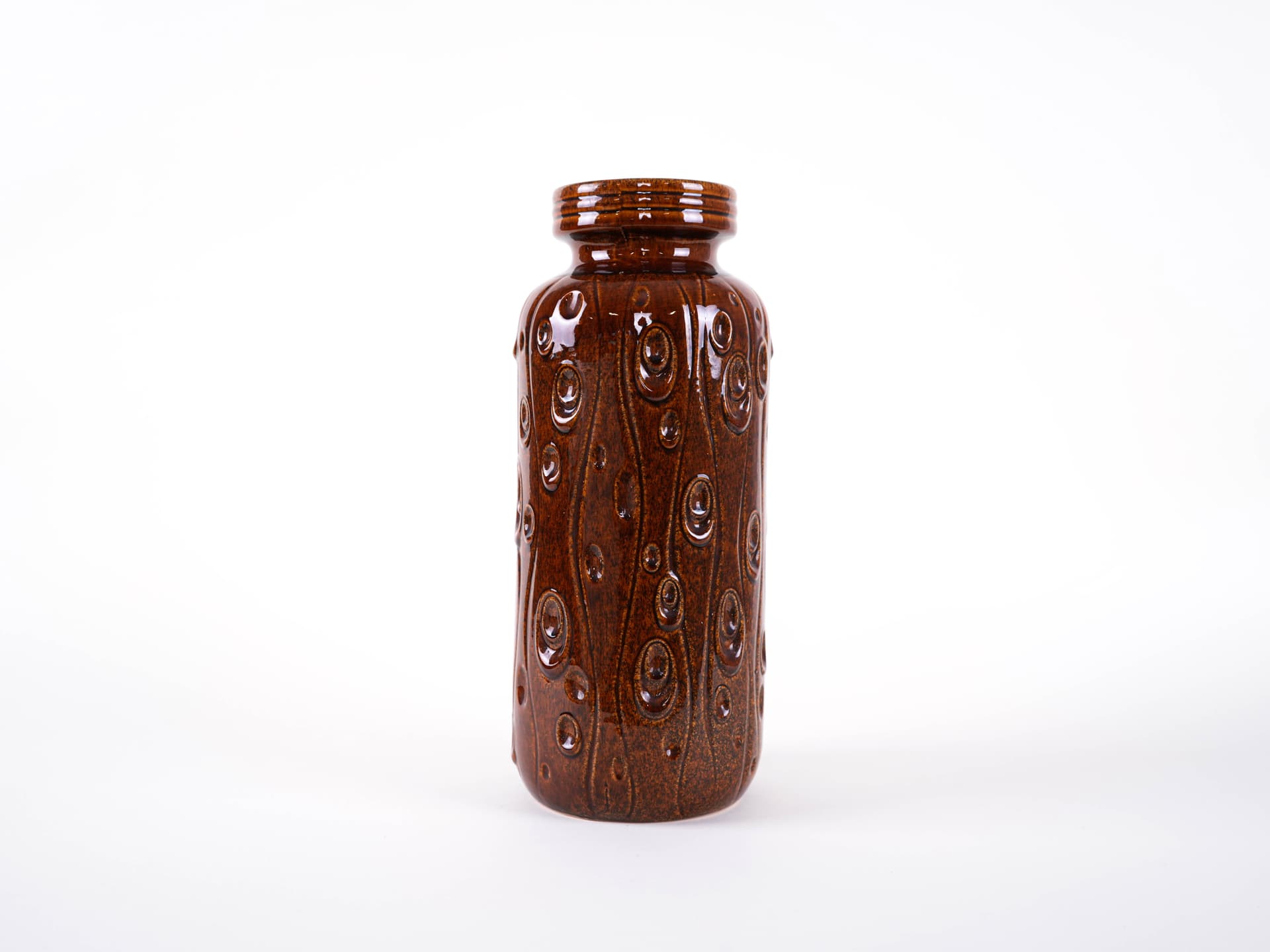 Vase, brown ceramic, Germany, 1960s. - 313452