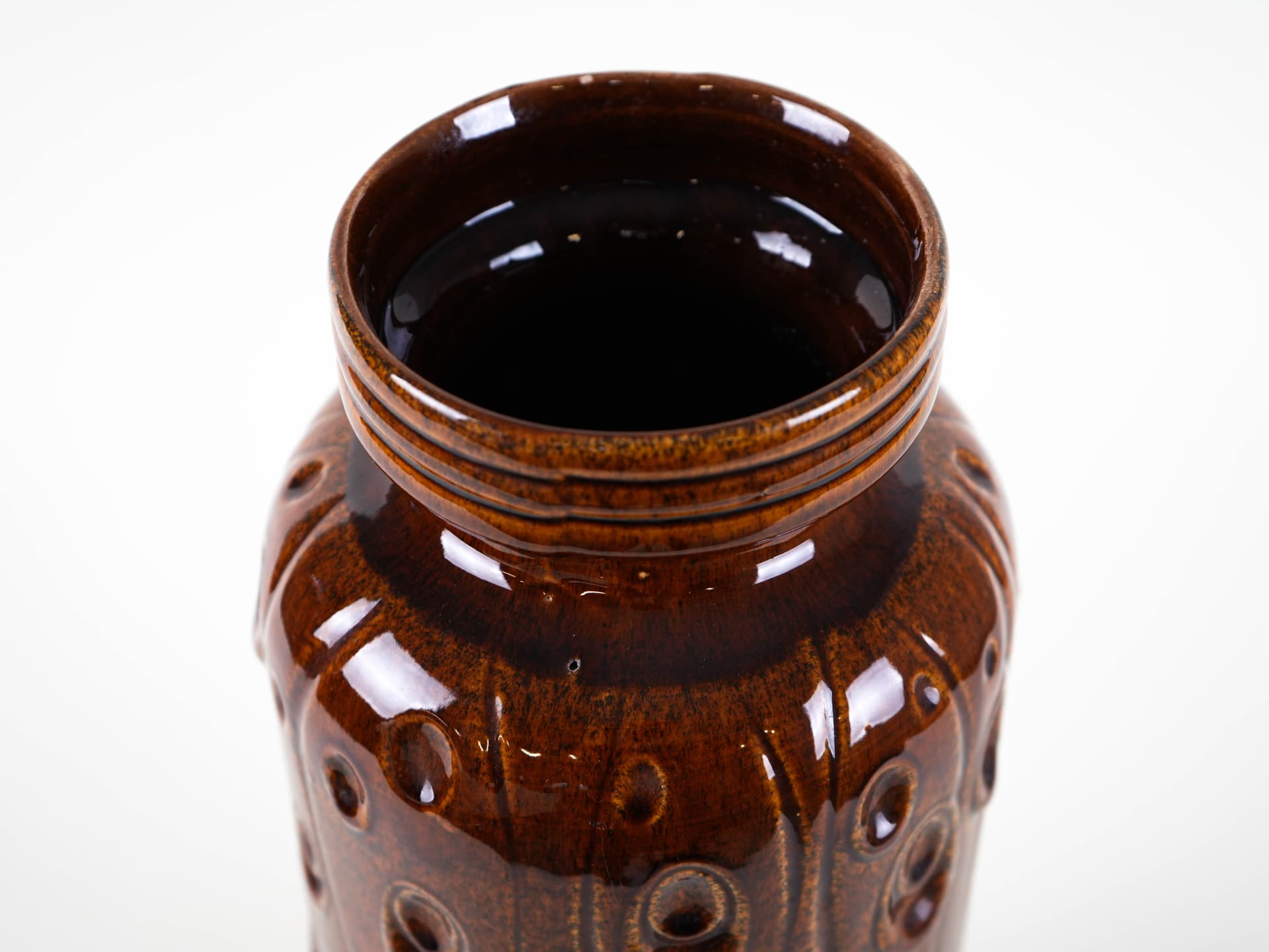Vase, brown ceramic, Germany, 1960s. - 313453