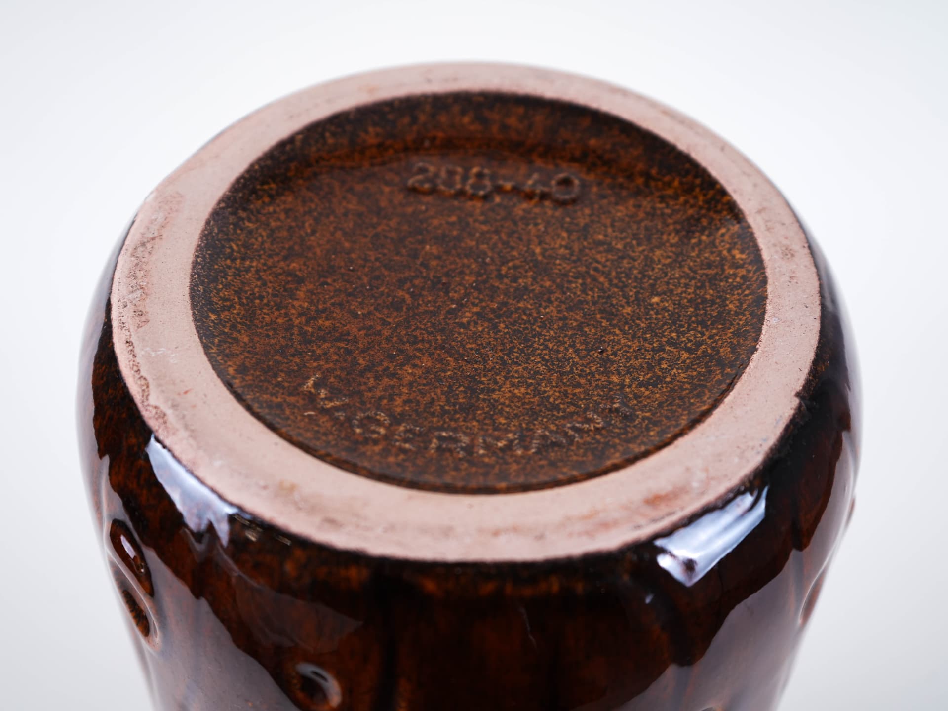 Vase, brown ceramic, Germany, 1960s. - 313457