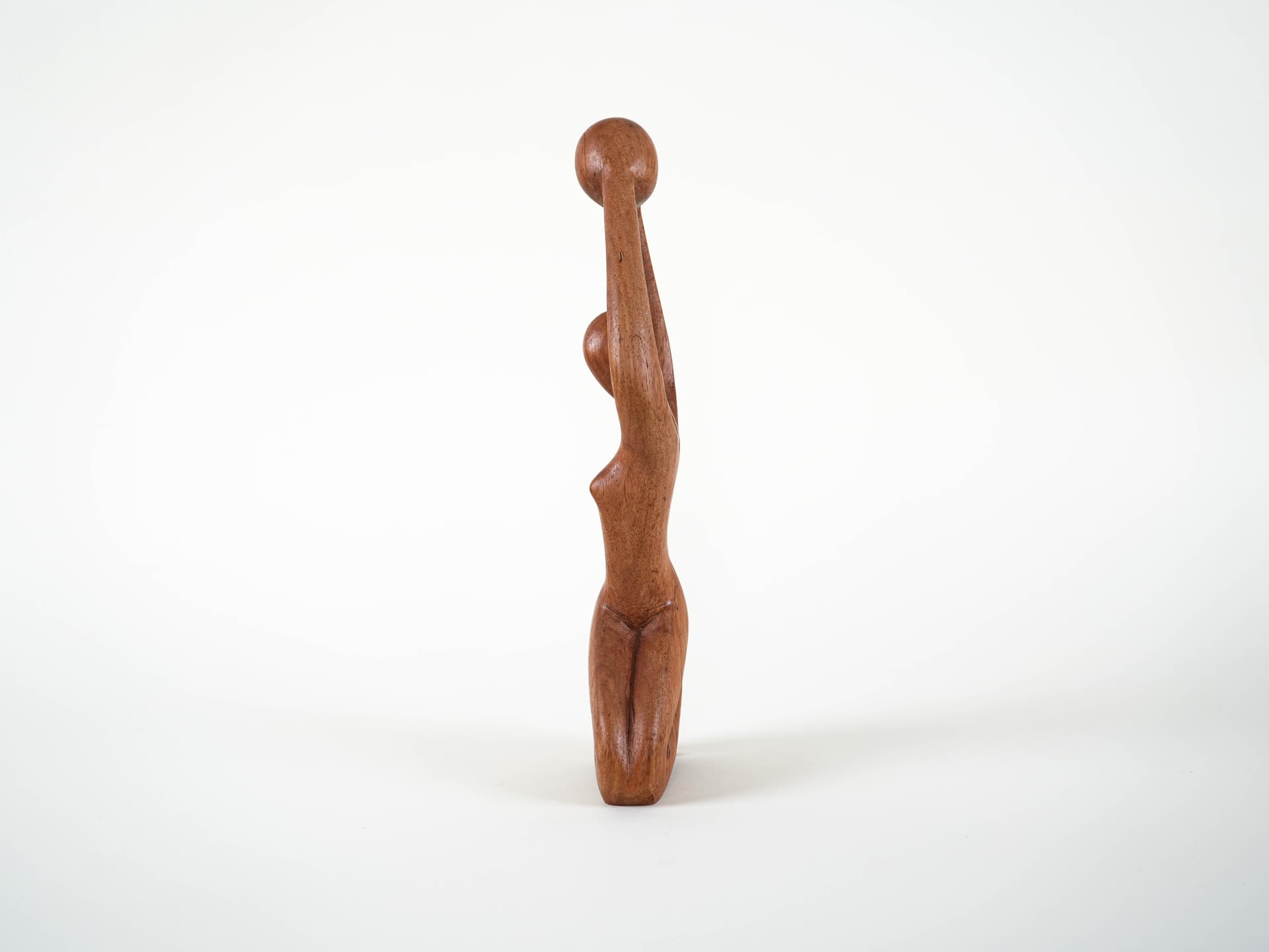 Sculpture, brown teak, Denmark, 1970s. - 313465
