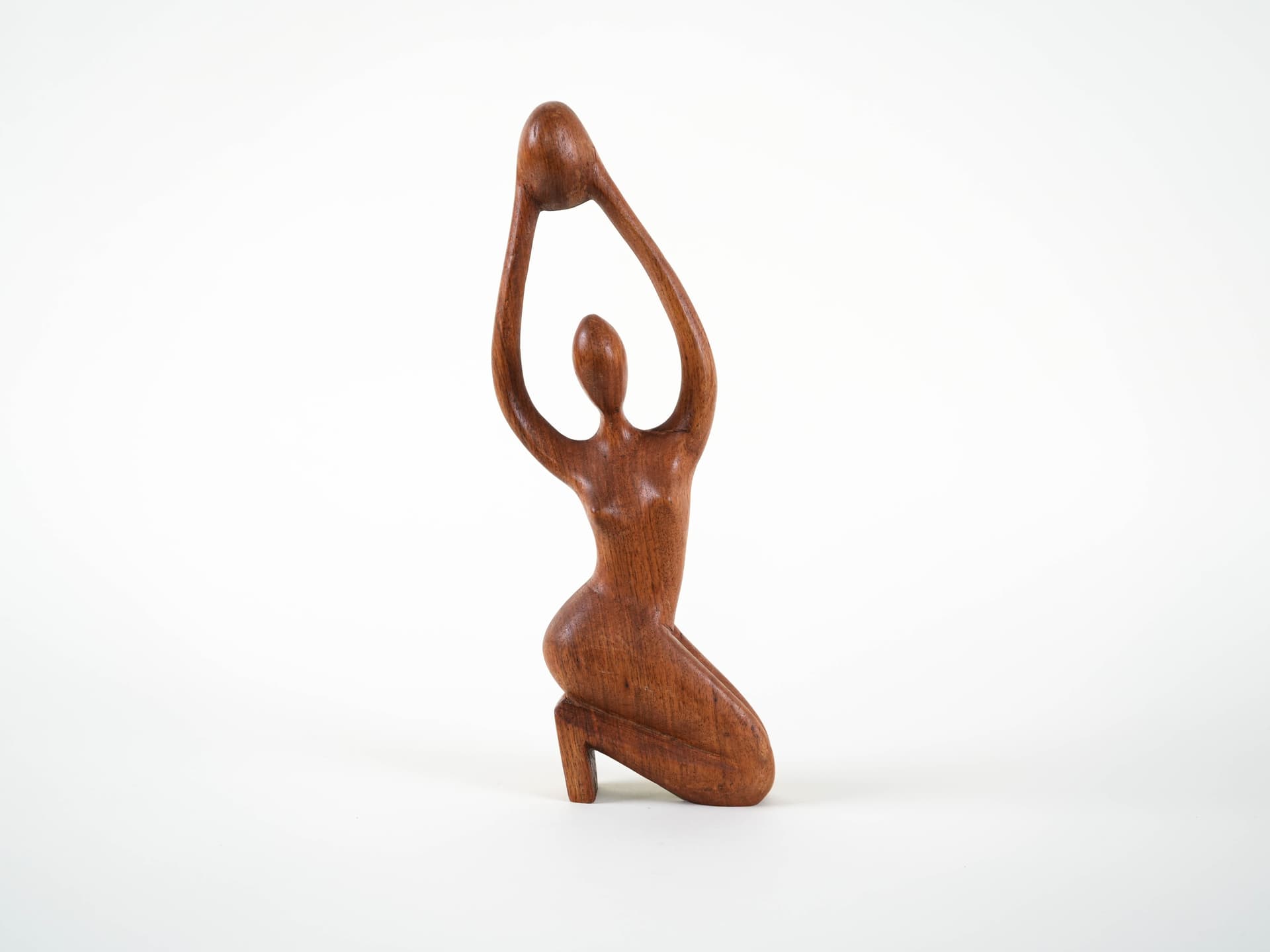 Sculpture, brown teak, Denmark, 1970s. - 313462