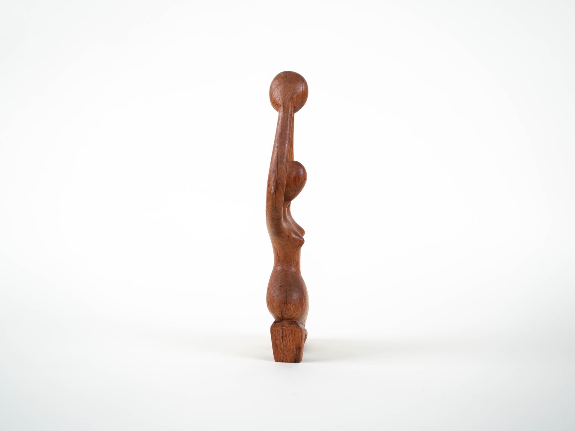 Sculpture, brown teak, Denmark, 1970s. - 313463