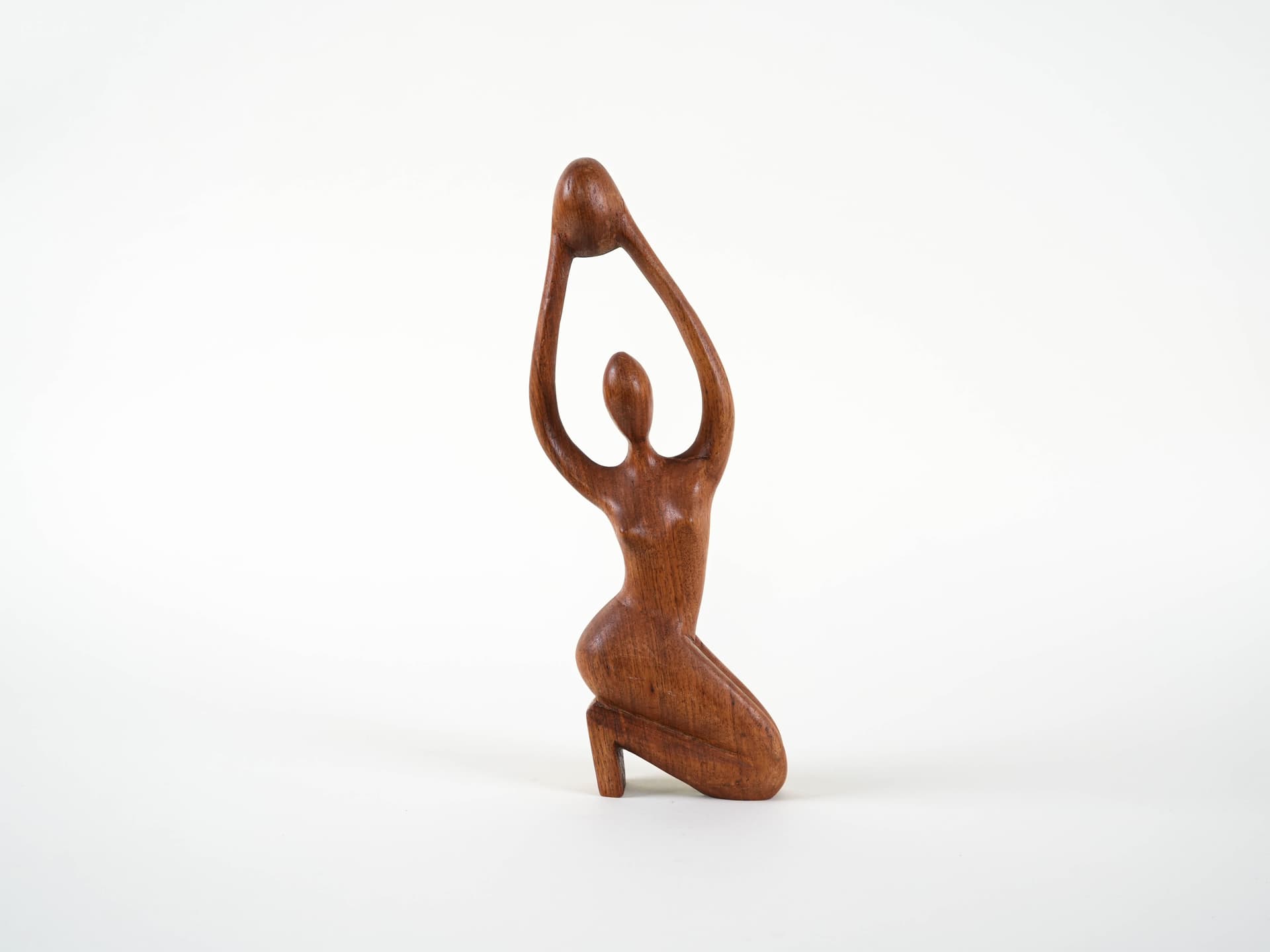 Sculpture, brown teak, Denmark, 1970s. - 313458