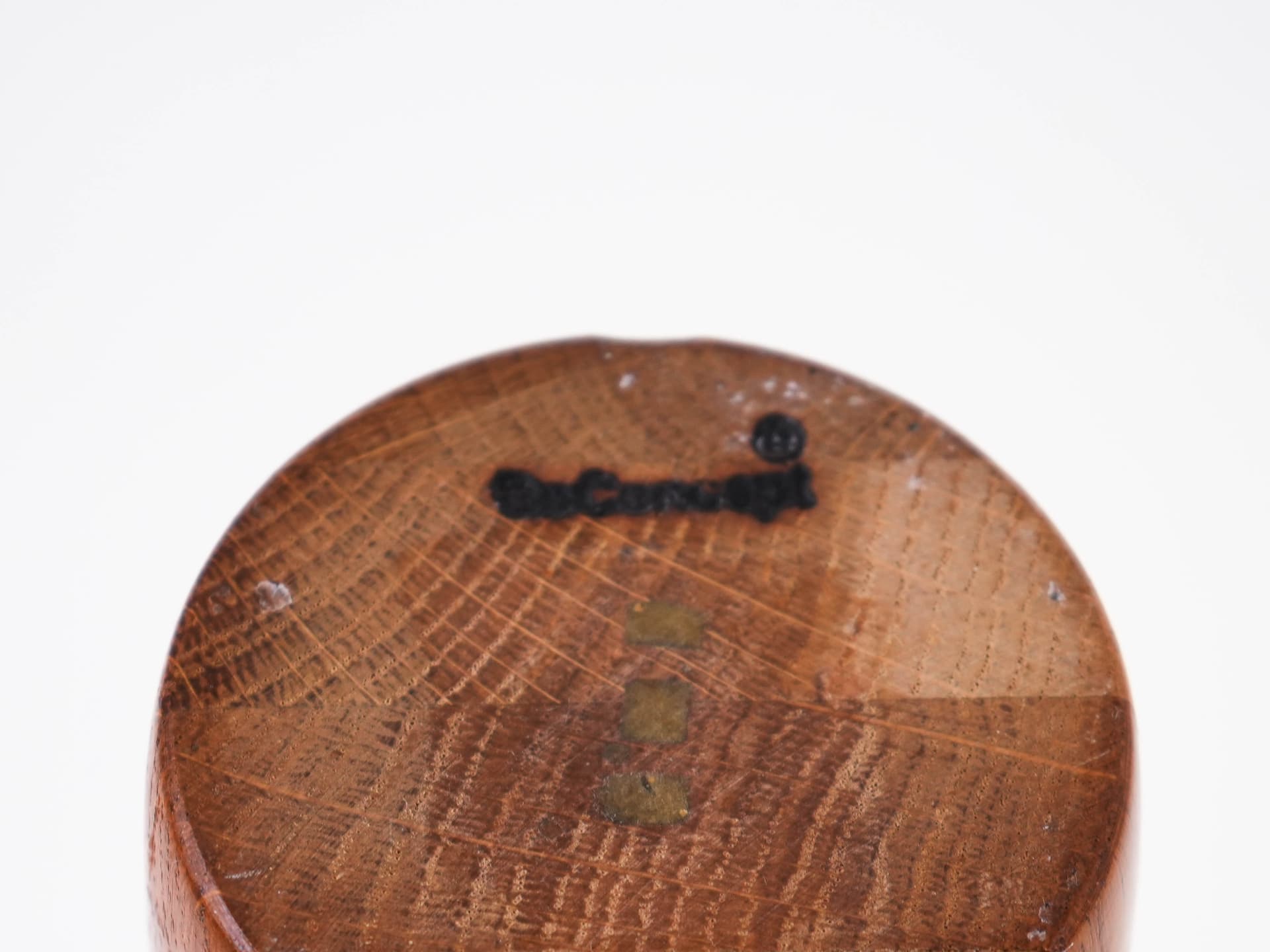 Candlestick, brown teak, Denmark, 1970s. - 313469