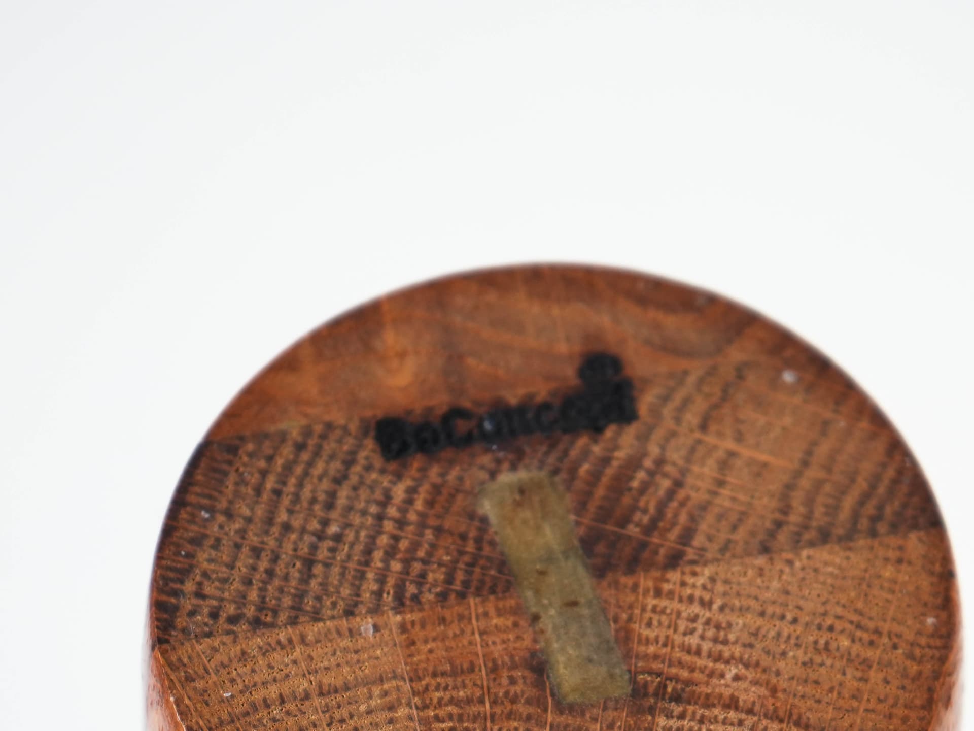 Candlestick, brown teak, Denmark, 1970s. - 313483