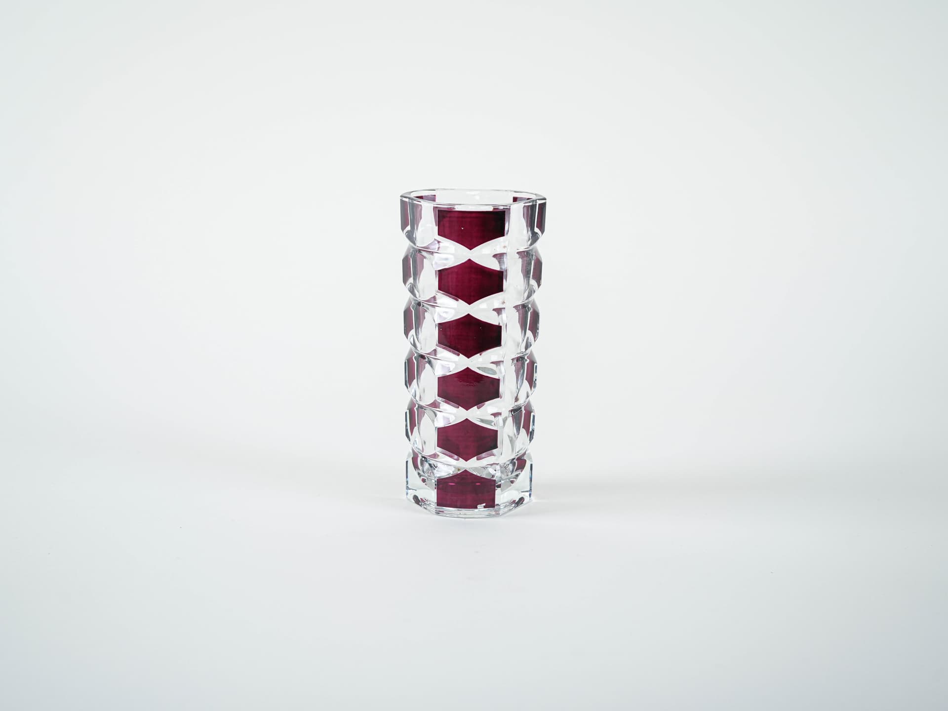 Vase Windsor, transparent pink glass, by J.G. Durand, Luminarc, France, 1970s. - 313516