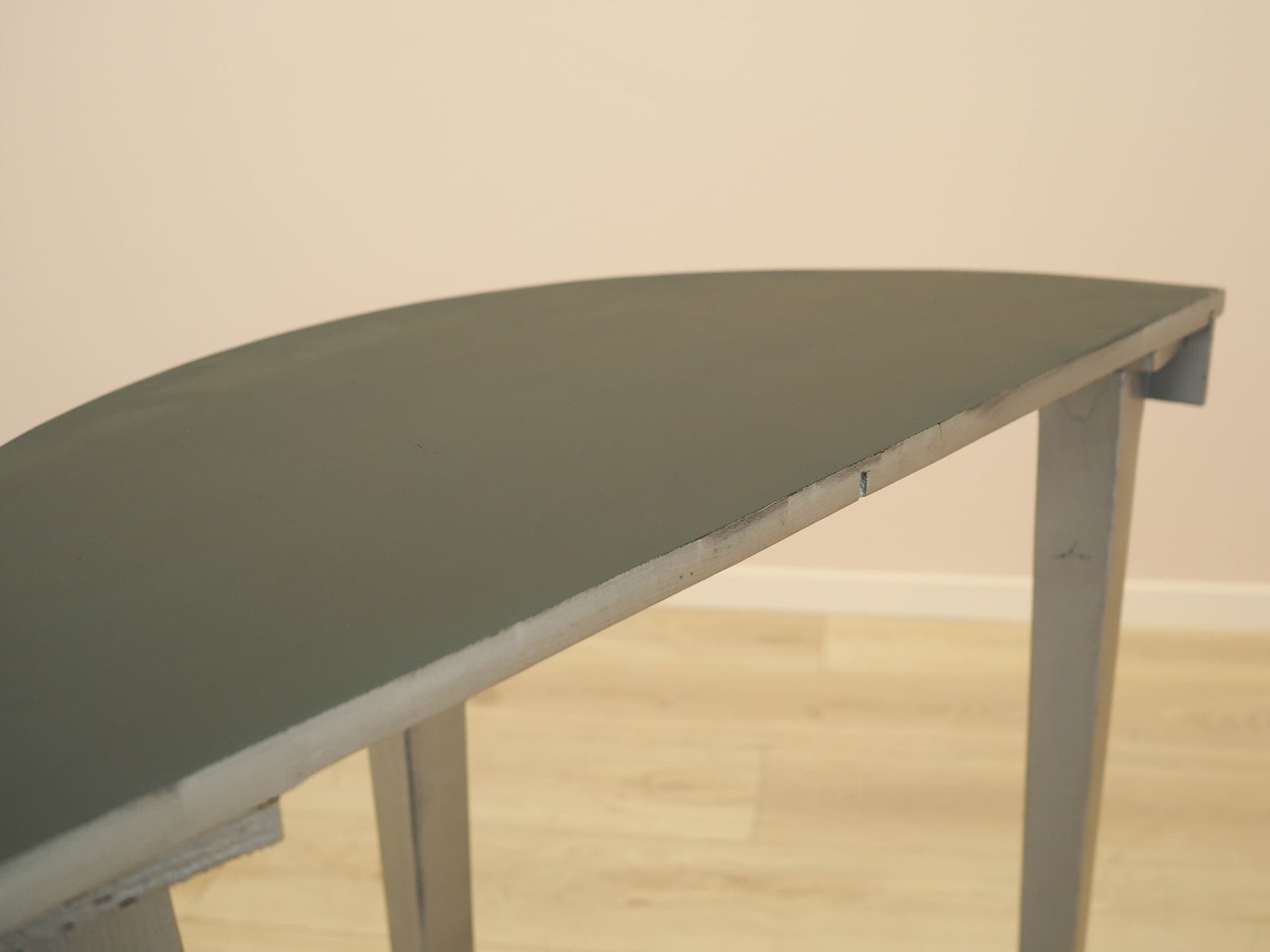 Console Table, black pine top, grey pine frame, Denmark, 1960s. - 313642