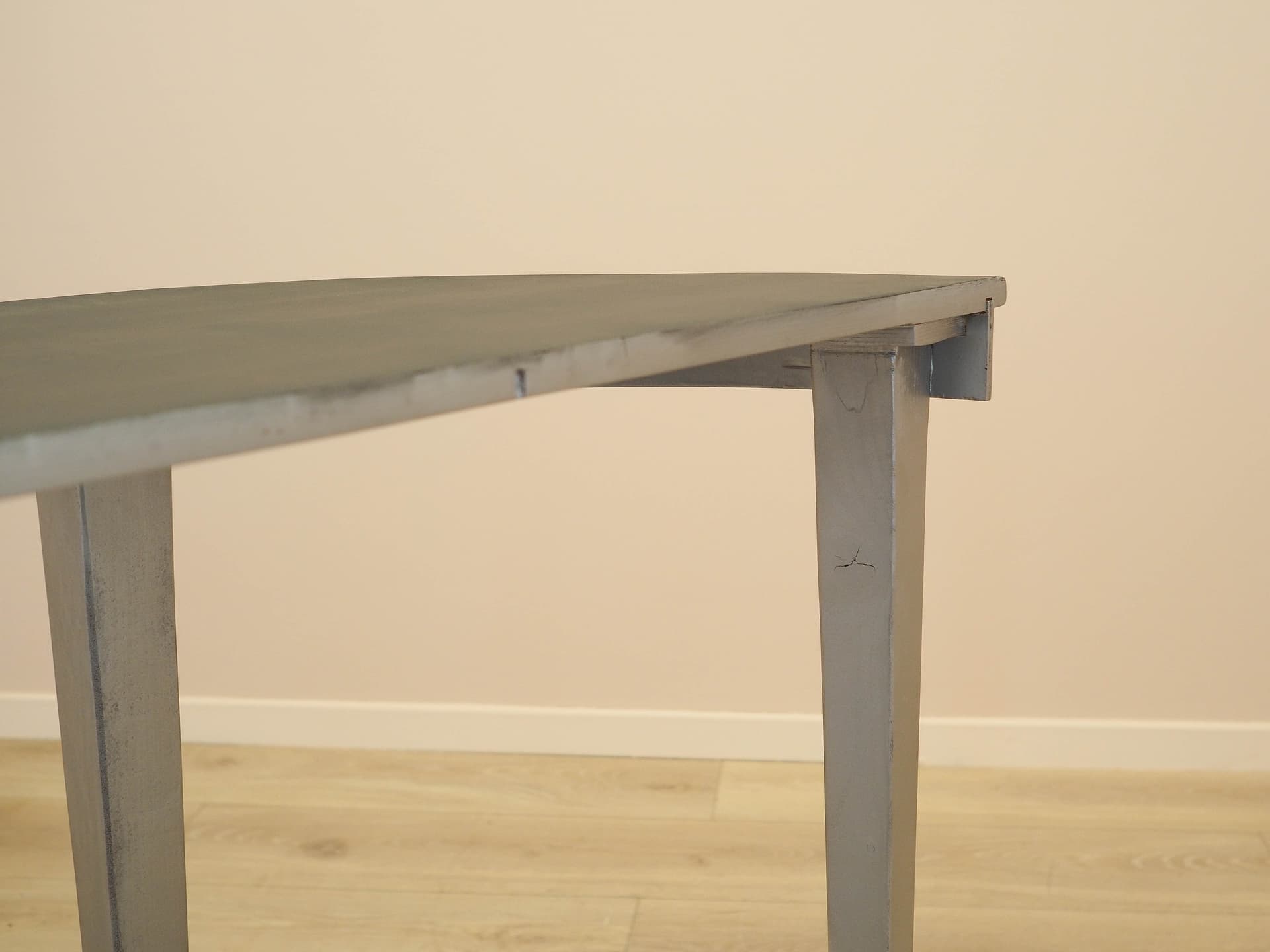 Console Table, black pine top, grey pine frame, Denmark, 1960s. - 313641