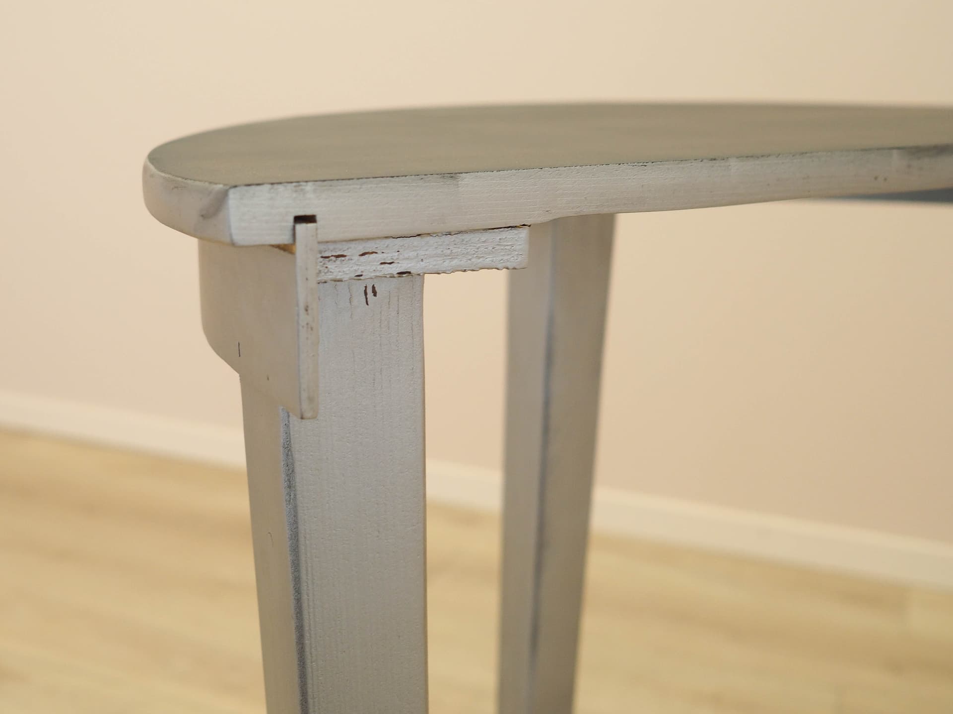 Console Table, black pine top, grey pine frame, Denmark, 1960s. - 313643