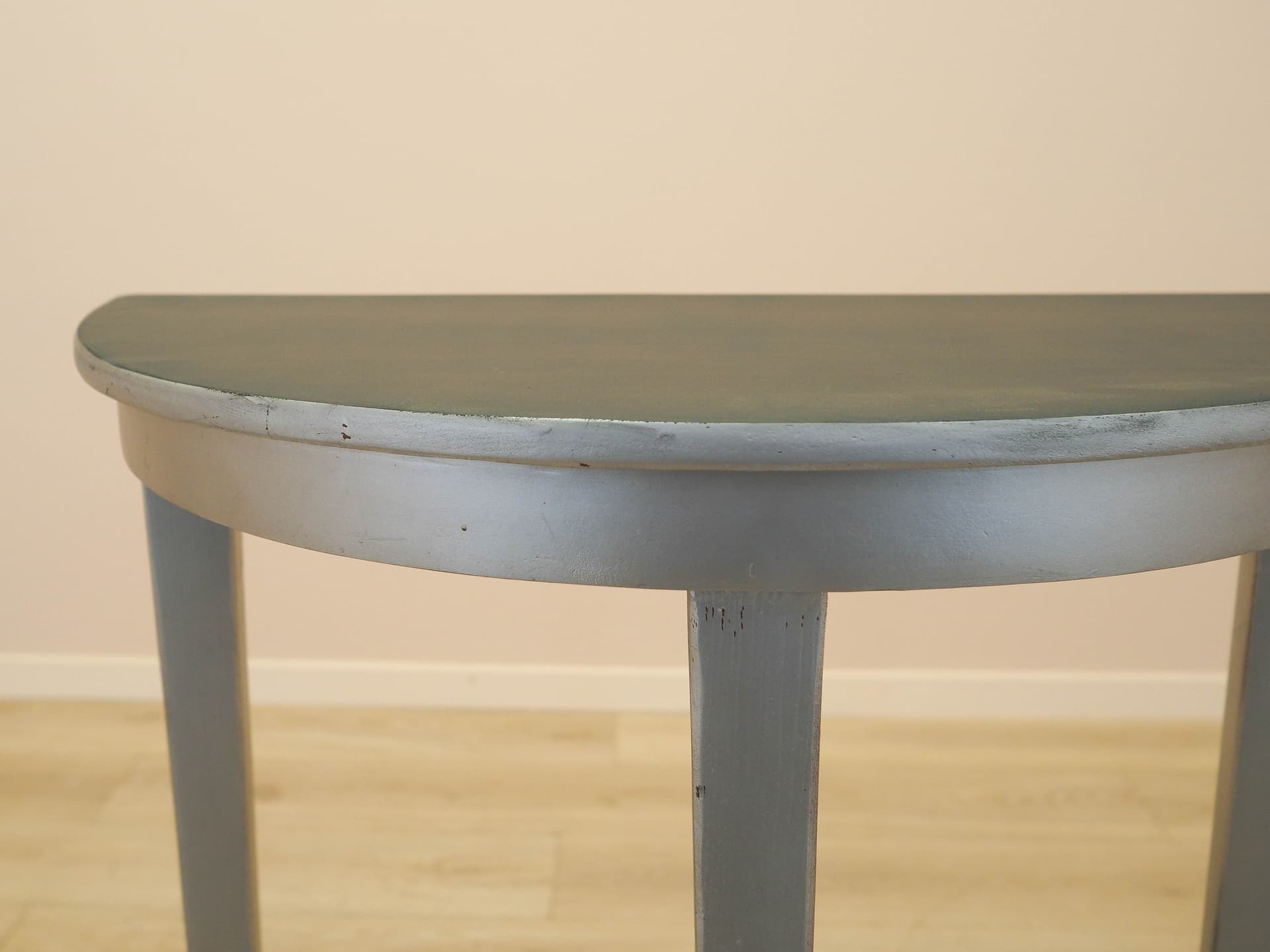 Console Table, black pine top, grey pine frame, Denmark, 1960s. - 313635
