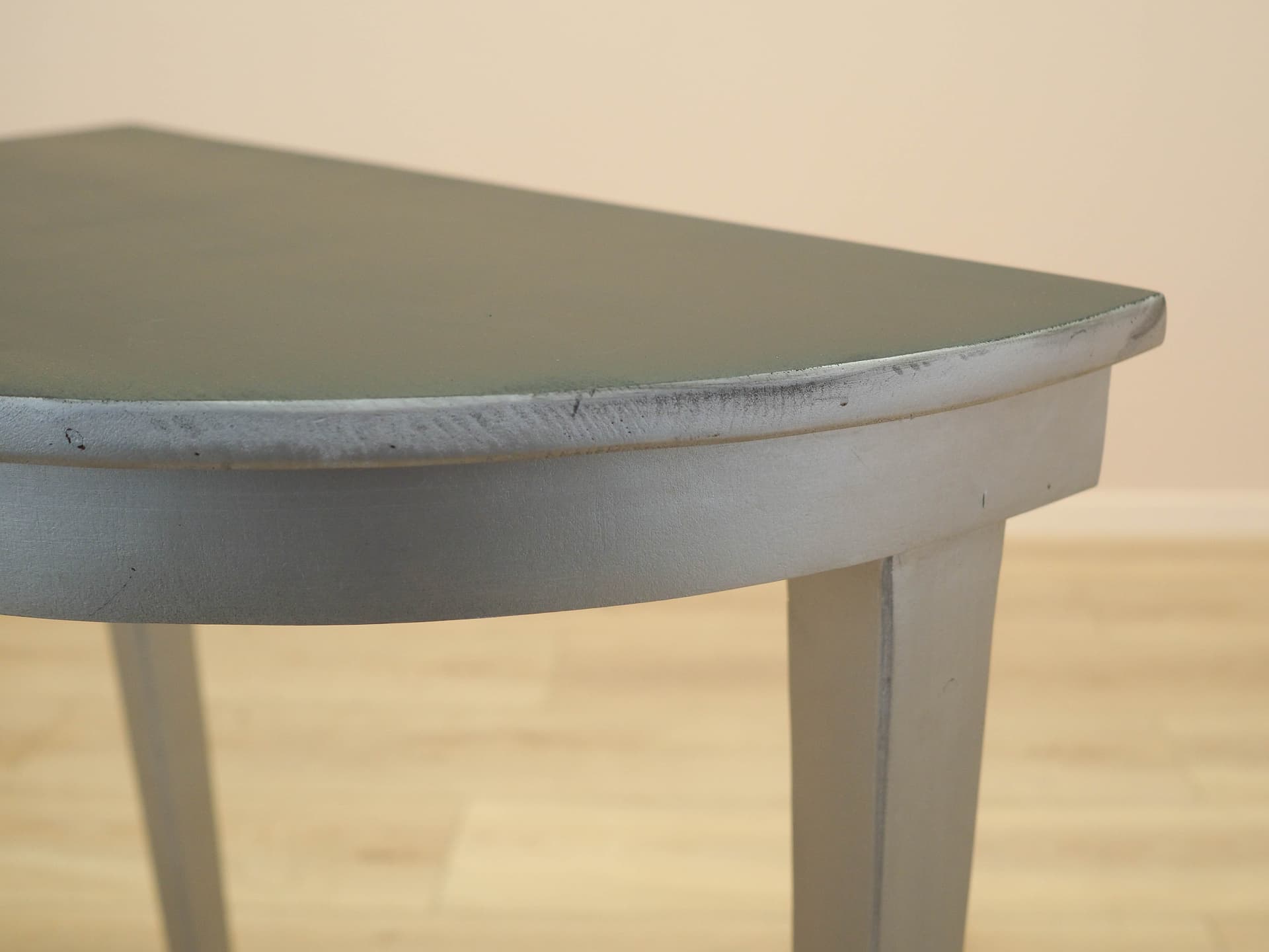 Console Table, black pine top, grey pine frame, Denmark, 1960s. - 313638
