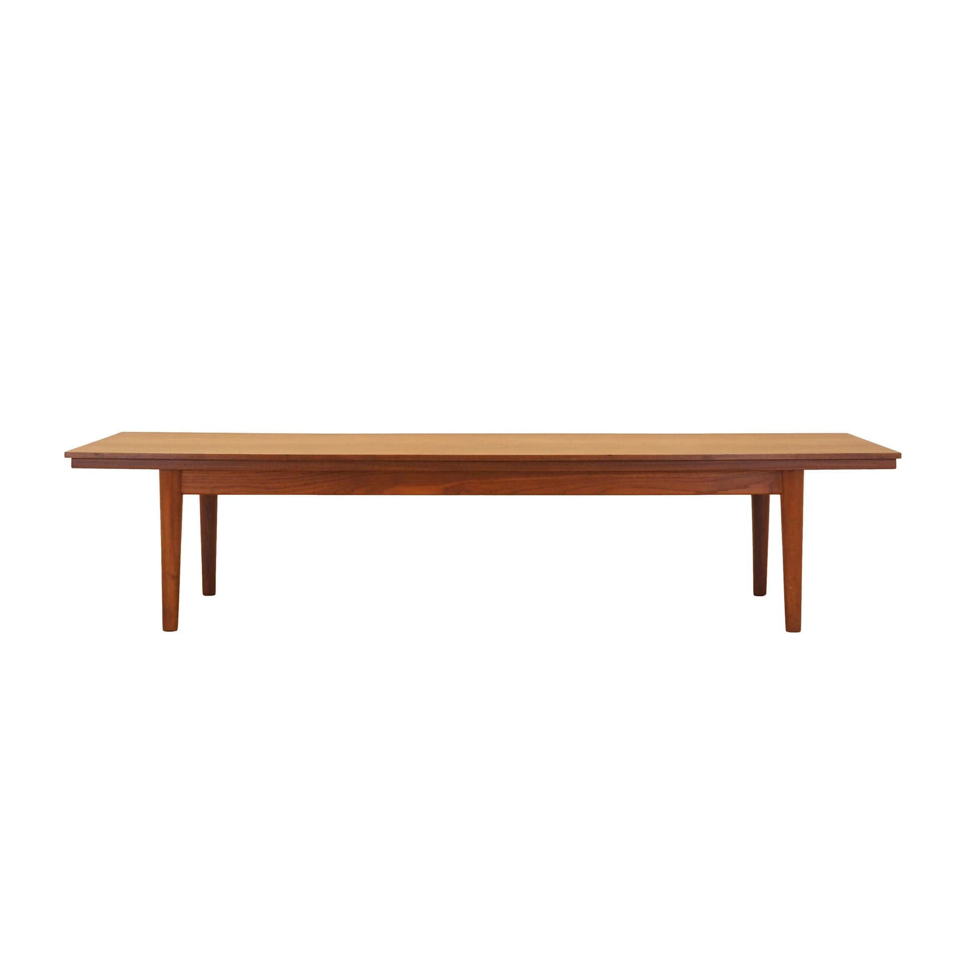 Lowboard, honey oak, teak, Denmark, 1970s.