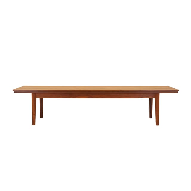 Lowboard, honey oak, teak, Denmark, 1970s. - DIMENSION