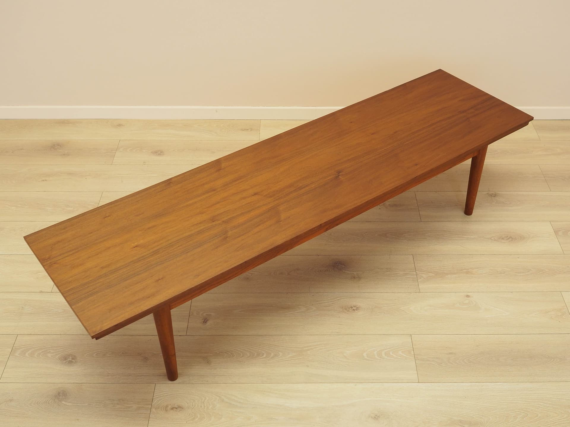 Lowboard, honey oak, teak, Denmark, 1970s. - 313667