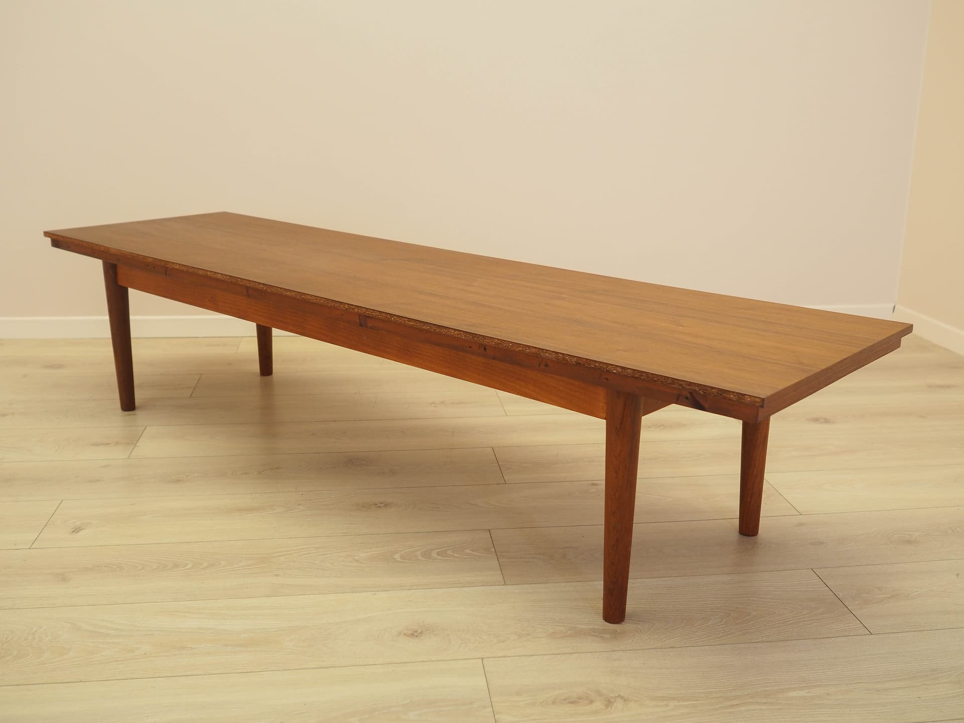Lowboard, honey oak, teak, Denmark, 1970s. - 313670