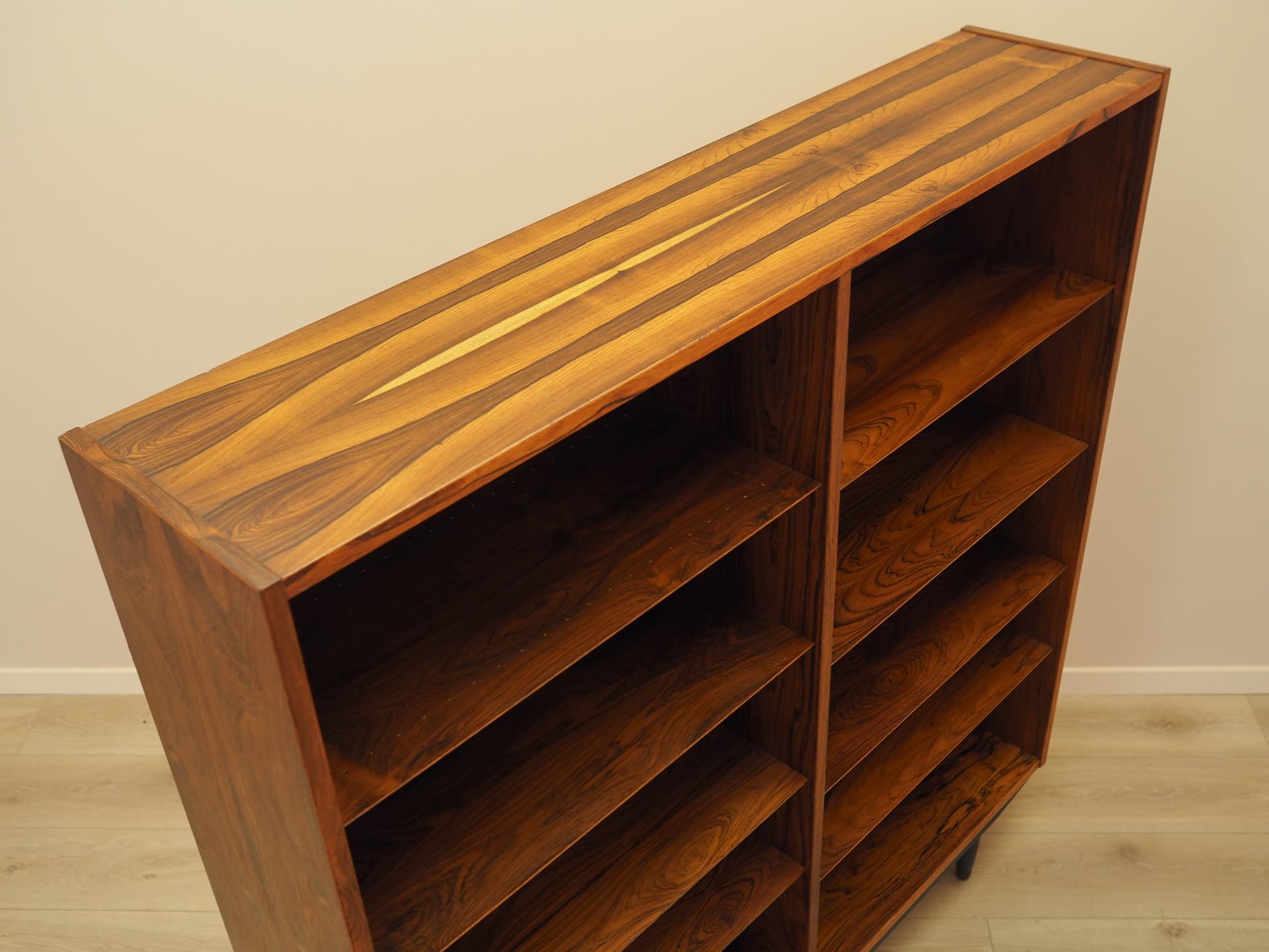 Bookcase, brown rosewood, black wood, Hundevad&Co., Denmark, 1970s. - 313690