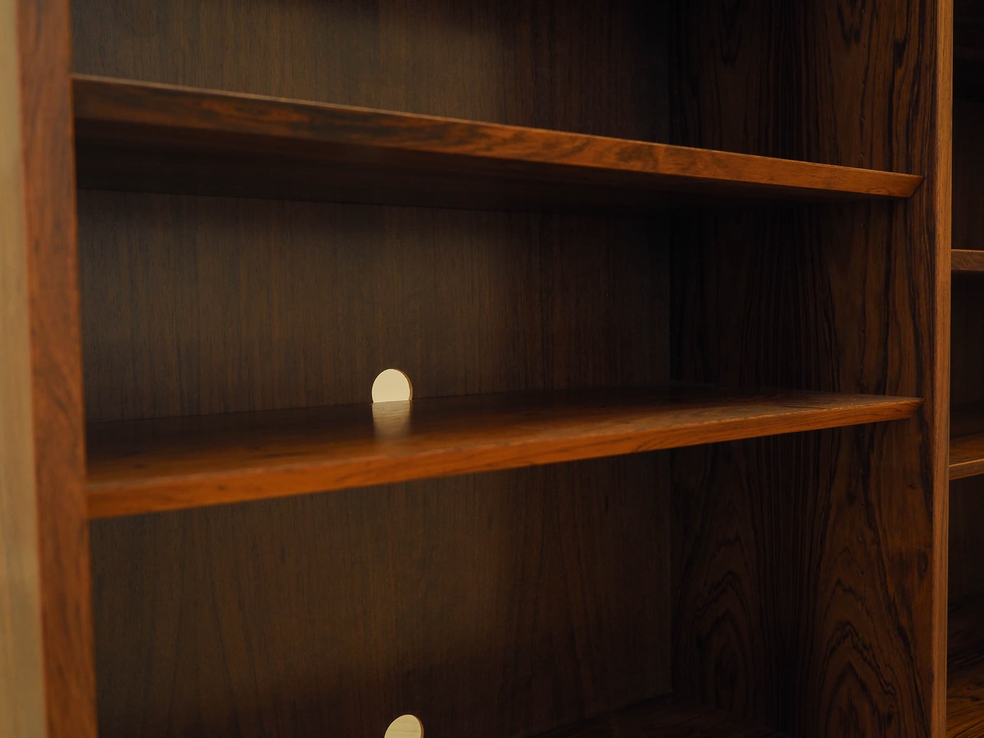 Bookcase, brown rosewood, black wood, Hundevad&Co., Denmark, 1970s. - 313696