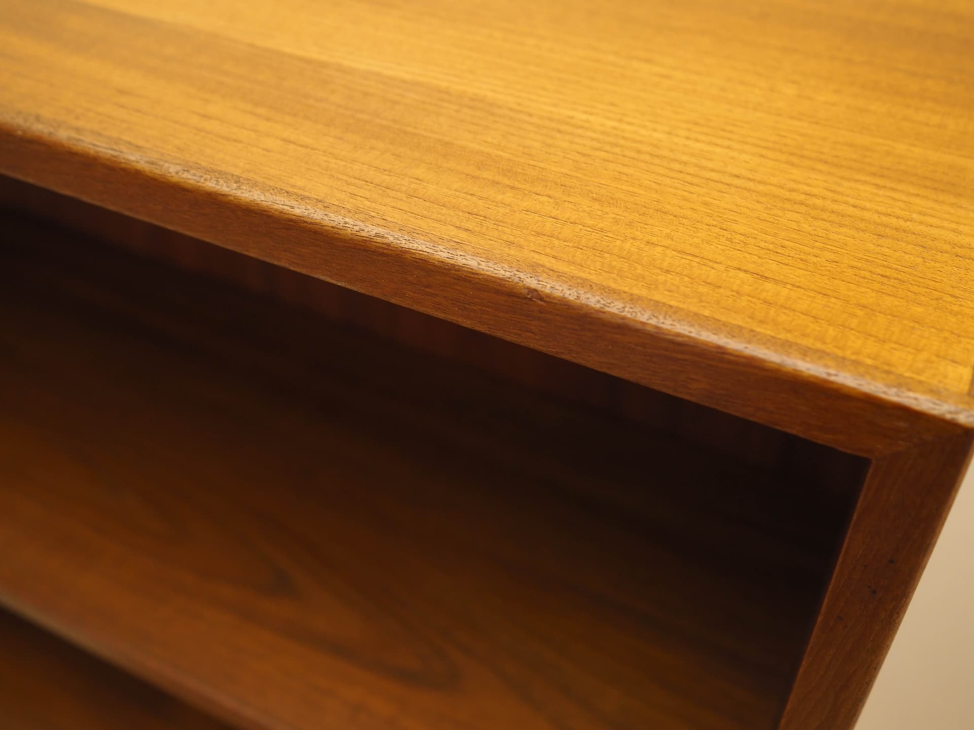 Bookcase, brown teak, black wood, Denmark, 1970s. - 313711