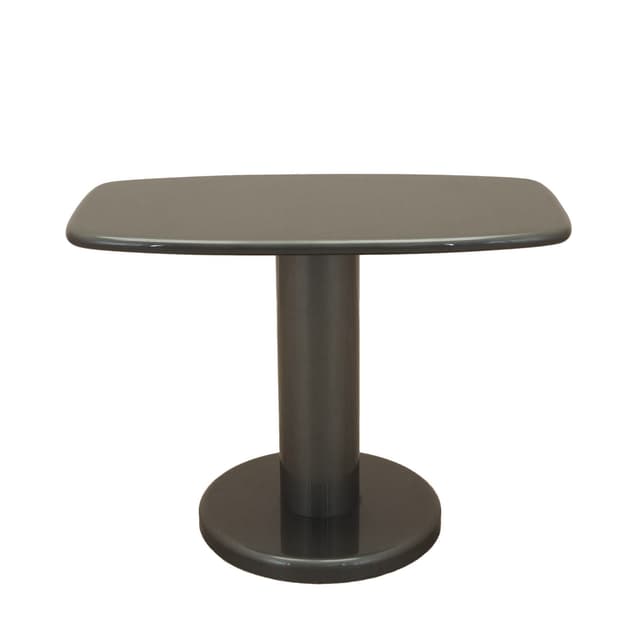 Side table, grey plywood, metal, Italy, 1970s. - DIMENSION