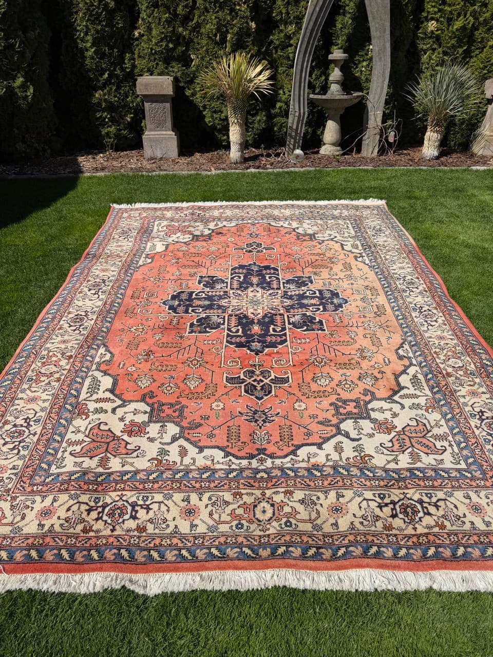 Rug Heriz 350x250 cm, red blue, wool, Iran - 313735