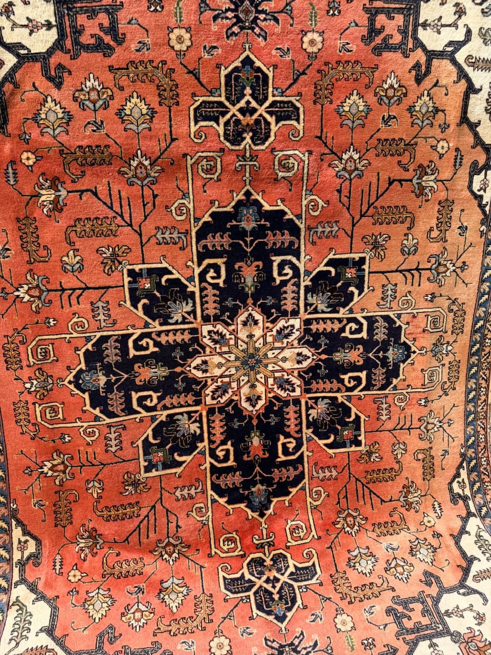 Rug Heriz 350x250 cm, red blue, wool, Iran - 313732
