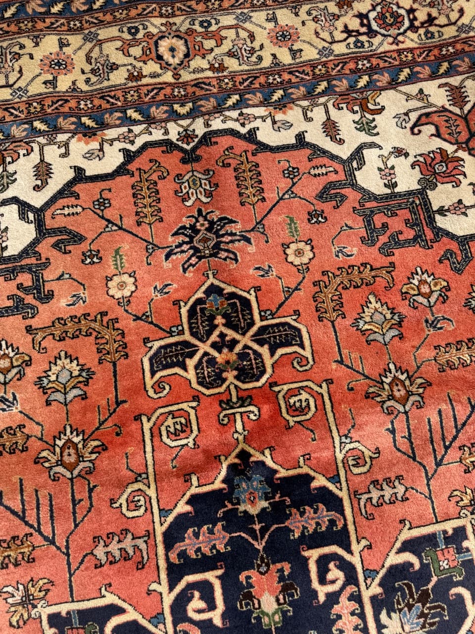 Rug Heriz 350x250 cm, red blue, wool, Iran - 313738