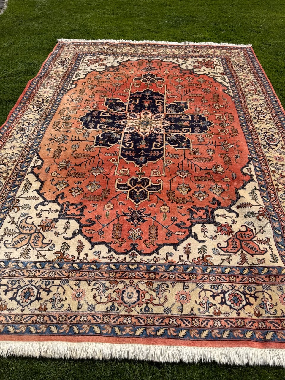 Rug Heriz 350x250 cm, red blue, wool, Iran - 313743