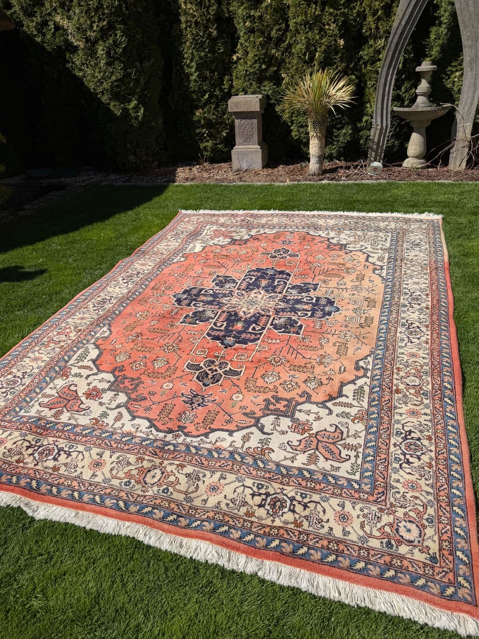Rug Heriz 350x250 cm, red blue, wool, Iran - 313742