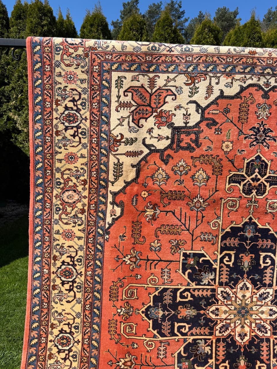 Rug Heriz 350x250 cm, red blue, wool, Iran - 313731