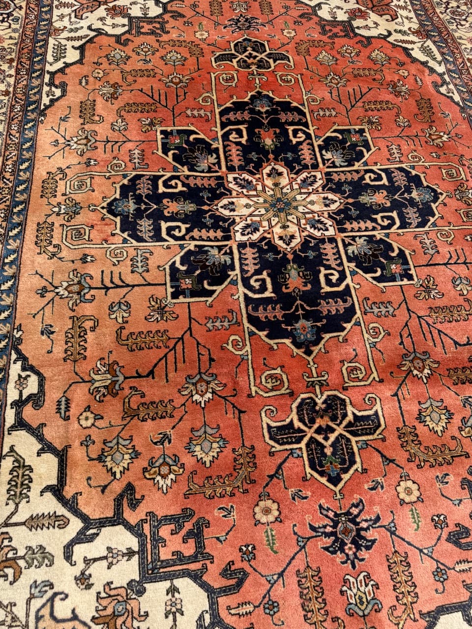Rug Heriz 350x250 cm, red blue, wool, Iran - 313737
