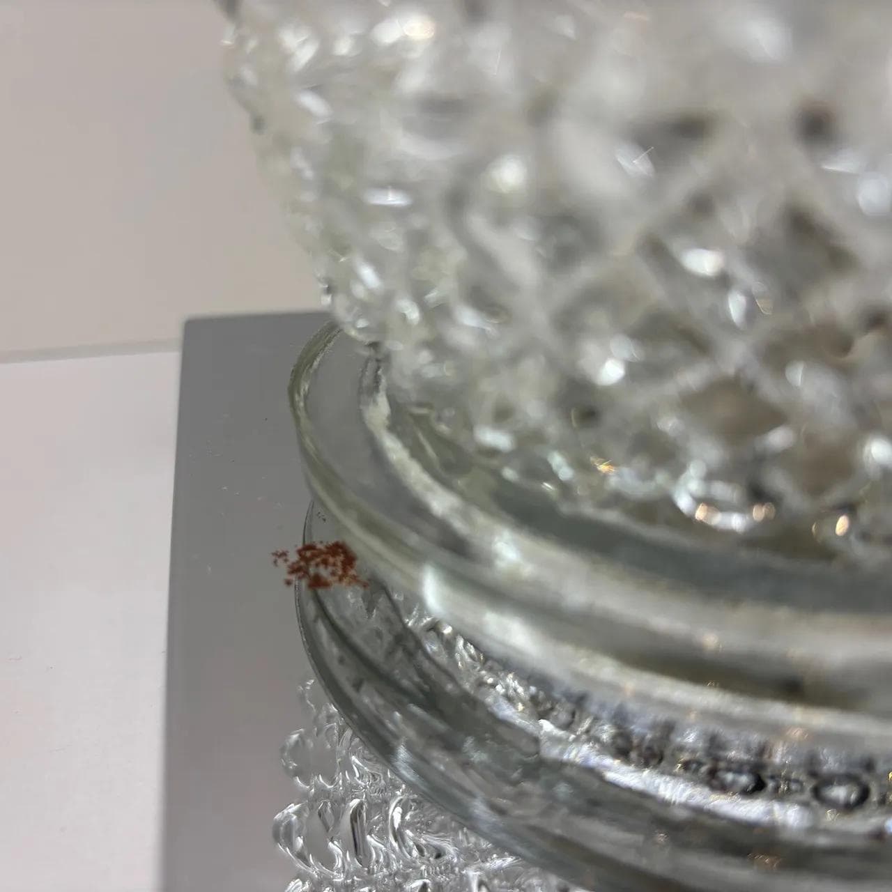 Kinkiet, szkło transparentne, stal chromowana, Hillebrand, Niemcy, lata 70. - 23244