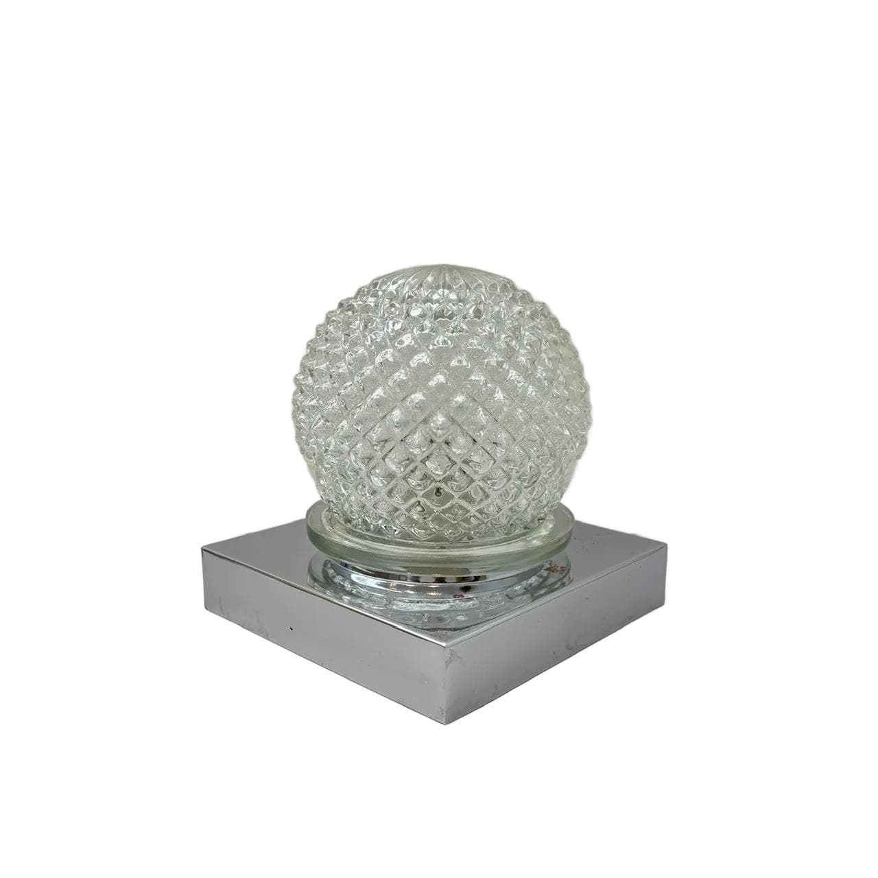 Kinkiet, szkło transparentne, stal chromowana, Hillebrand, Niemcy, lata 70.