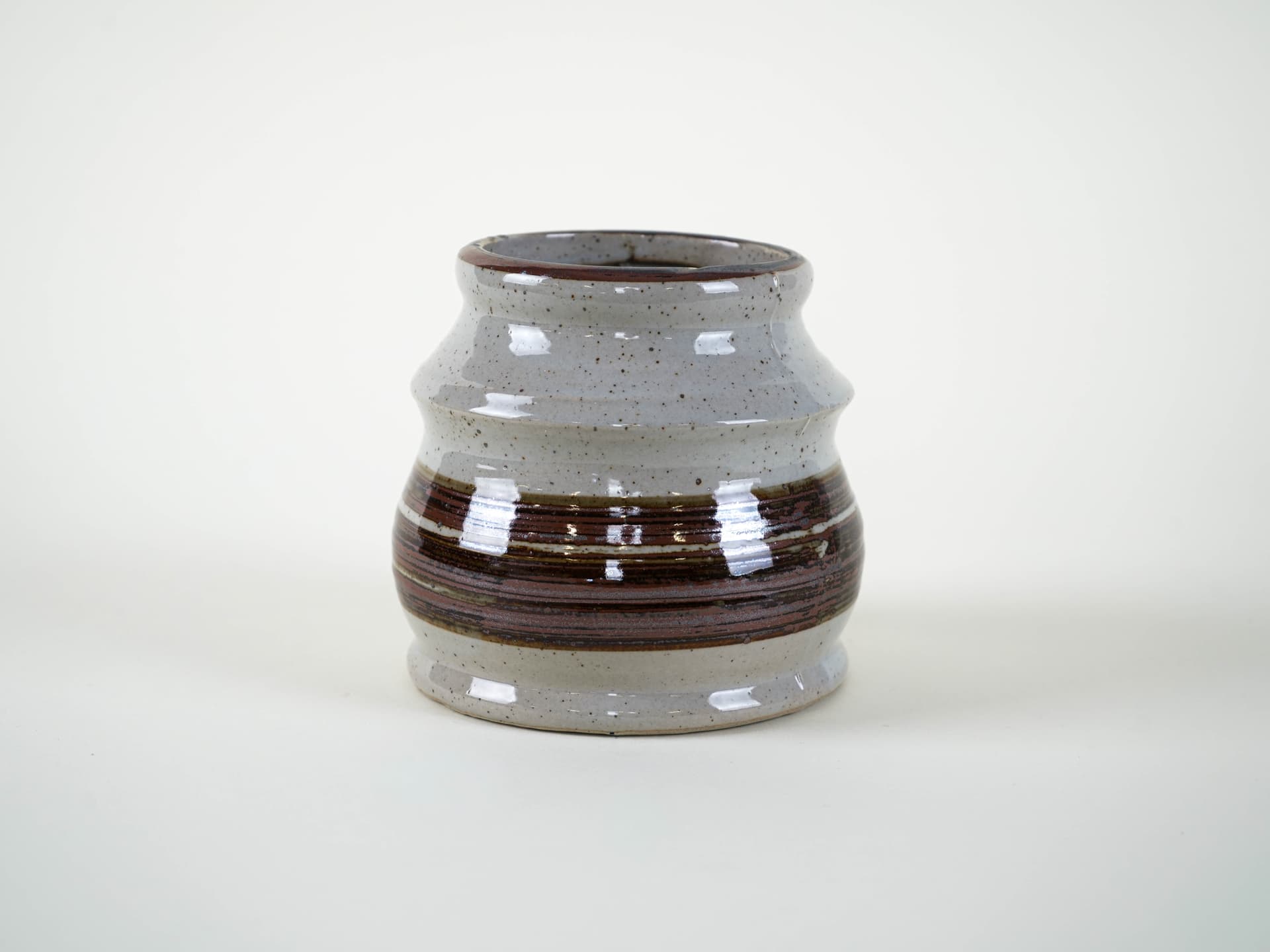 Vase, grey stoneware, Denmark, 1960s. - 313858